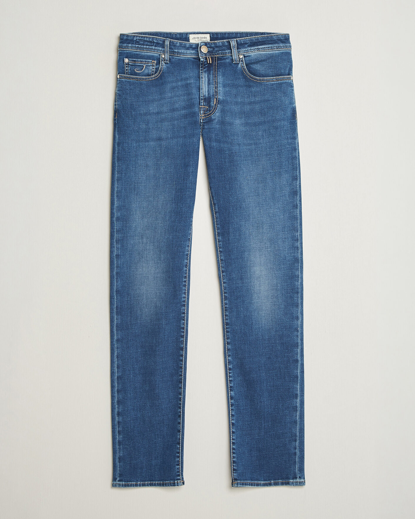Hombres | Vaqueros | Jacob Cohën | Bard Fast Slim Fit Stretch Jeans Mid Blue