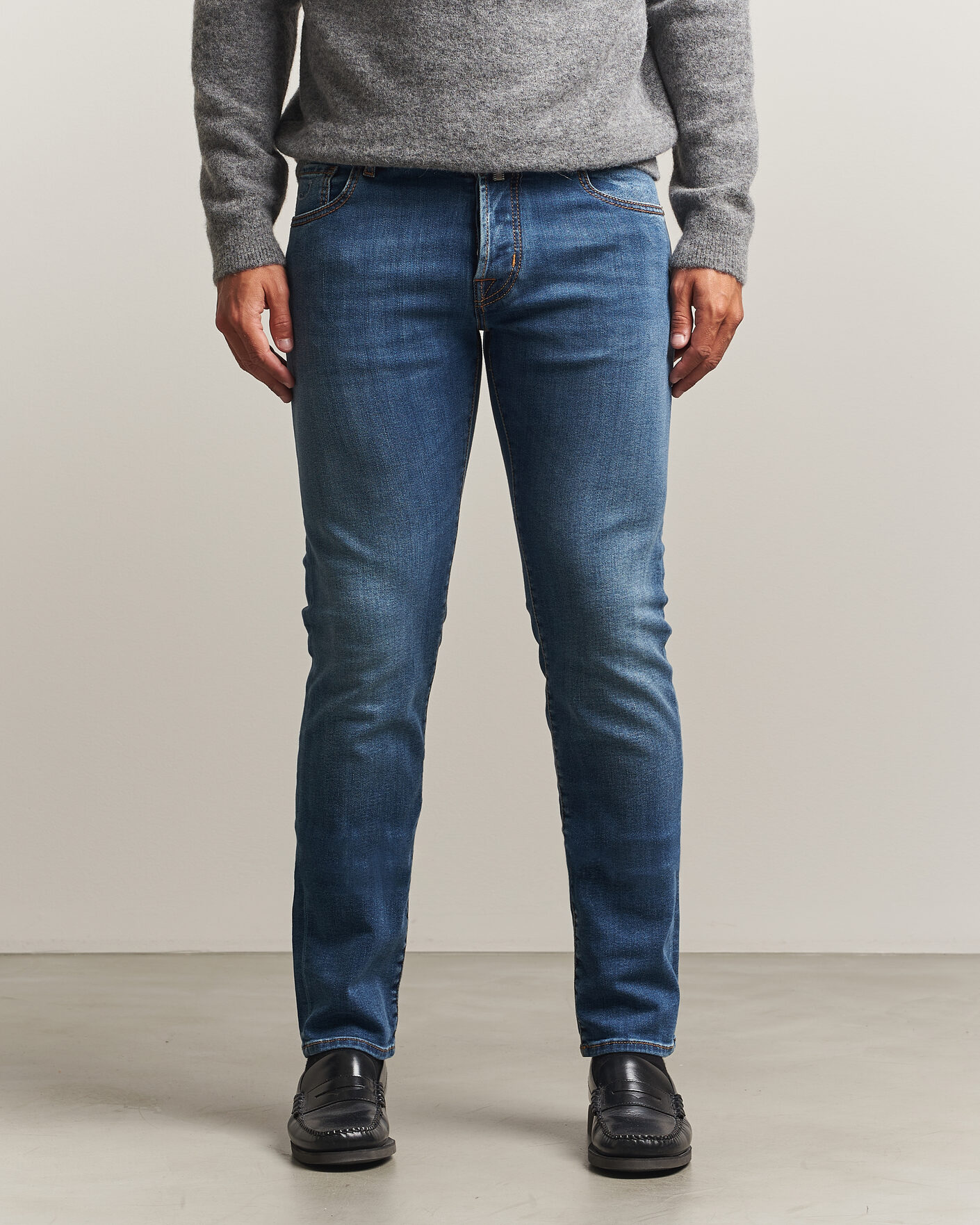 Hombres | Vaqueros | Jacob Cohën | Nick F1 Slim Fit Stretch Jeans Light Blue