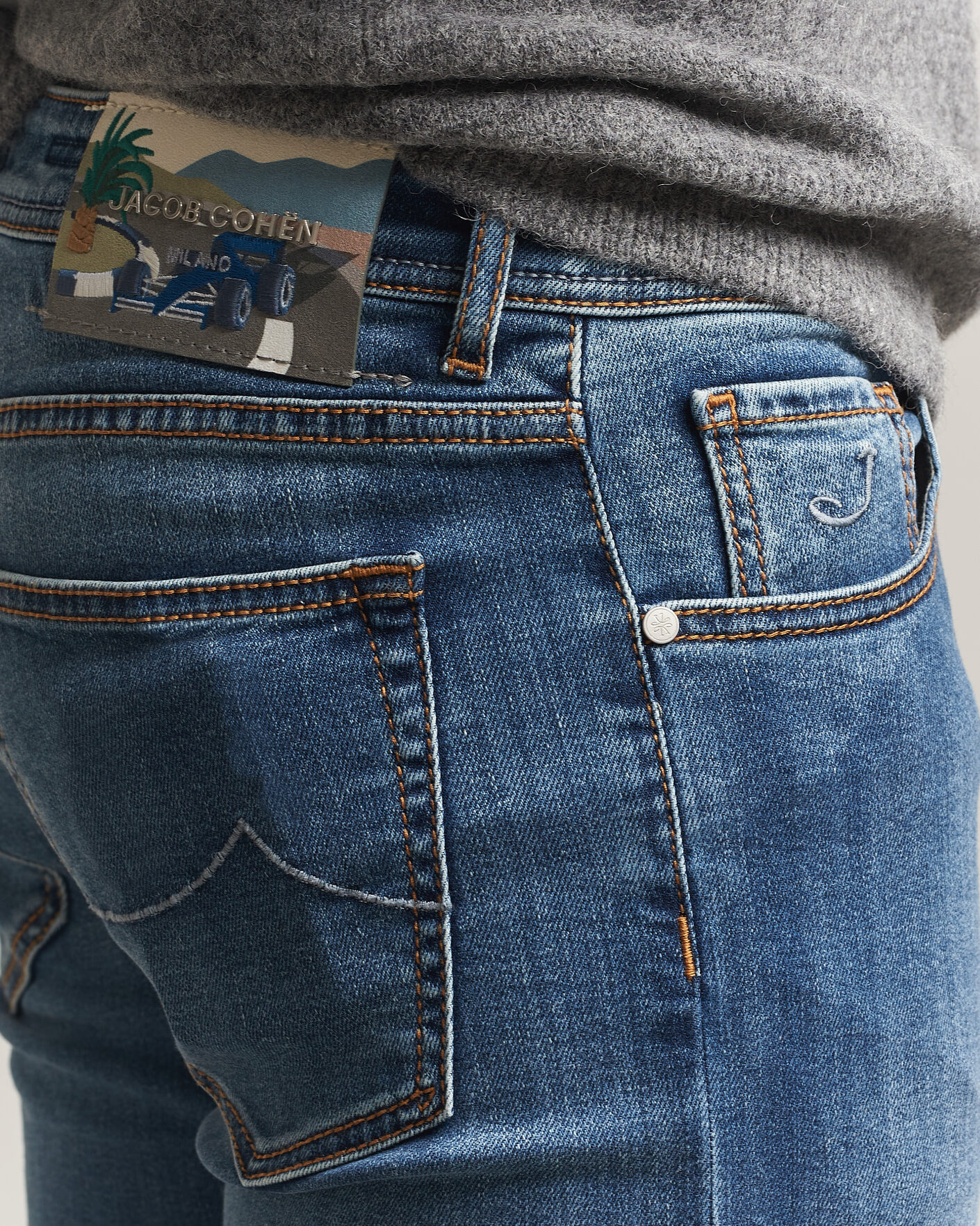 Hombres | Vaqueros | Jacob Cohën | Nick F1 Slim Fit Stretch Jeans Light Blue