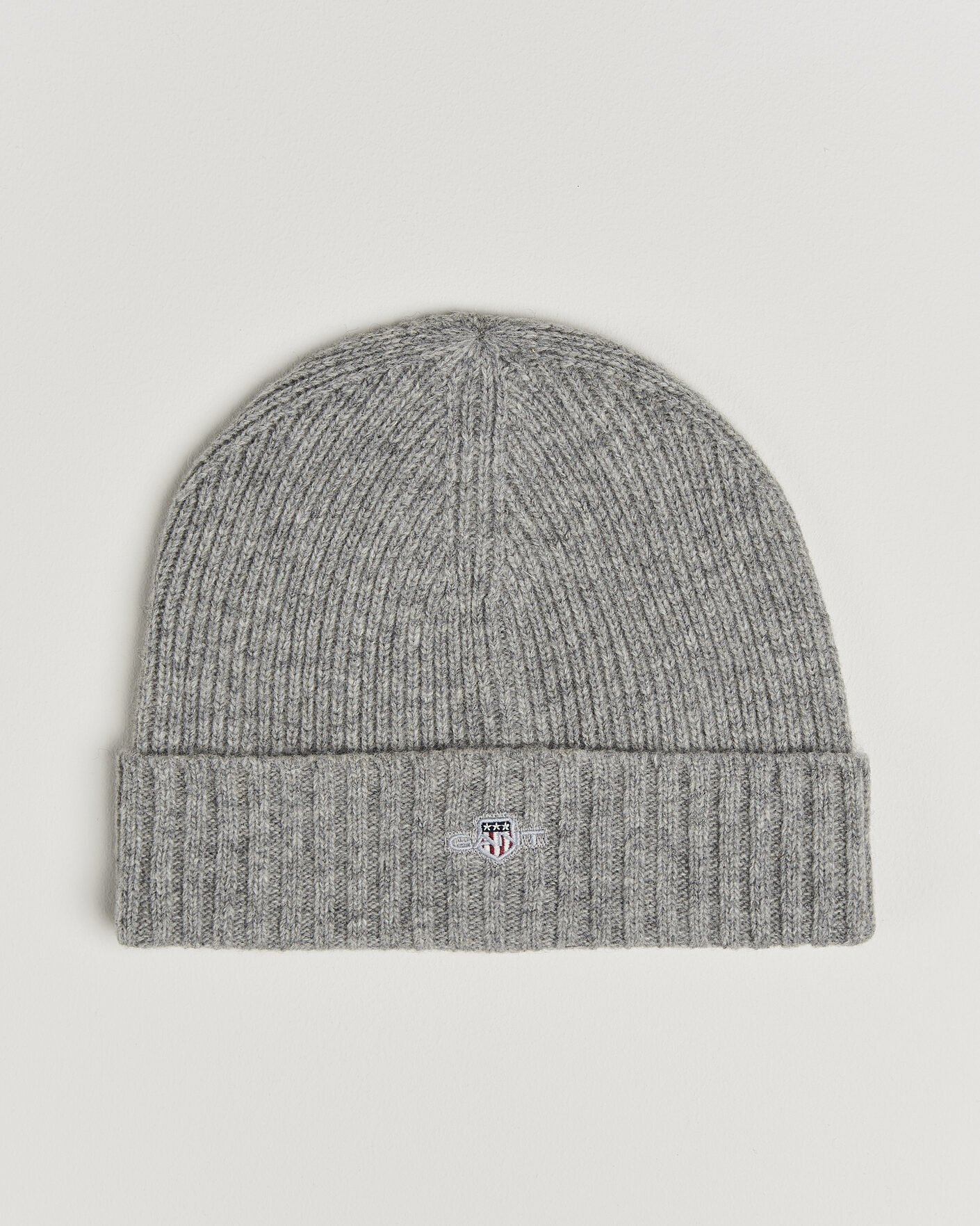Hombres | Gorros | Gant | Wool Beanie Grey Melange