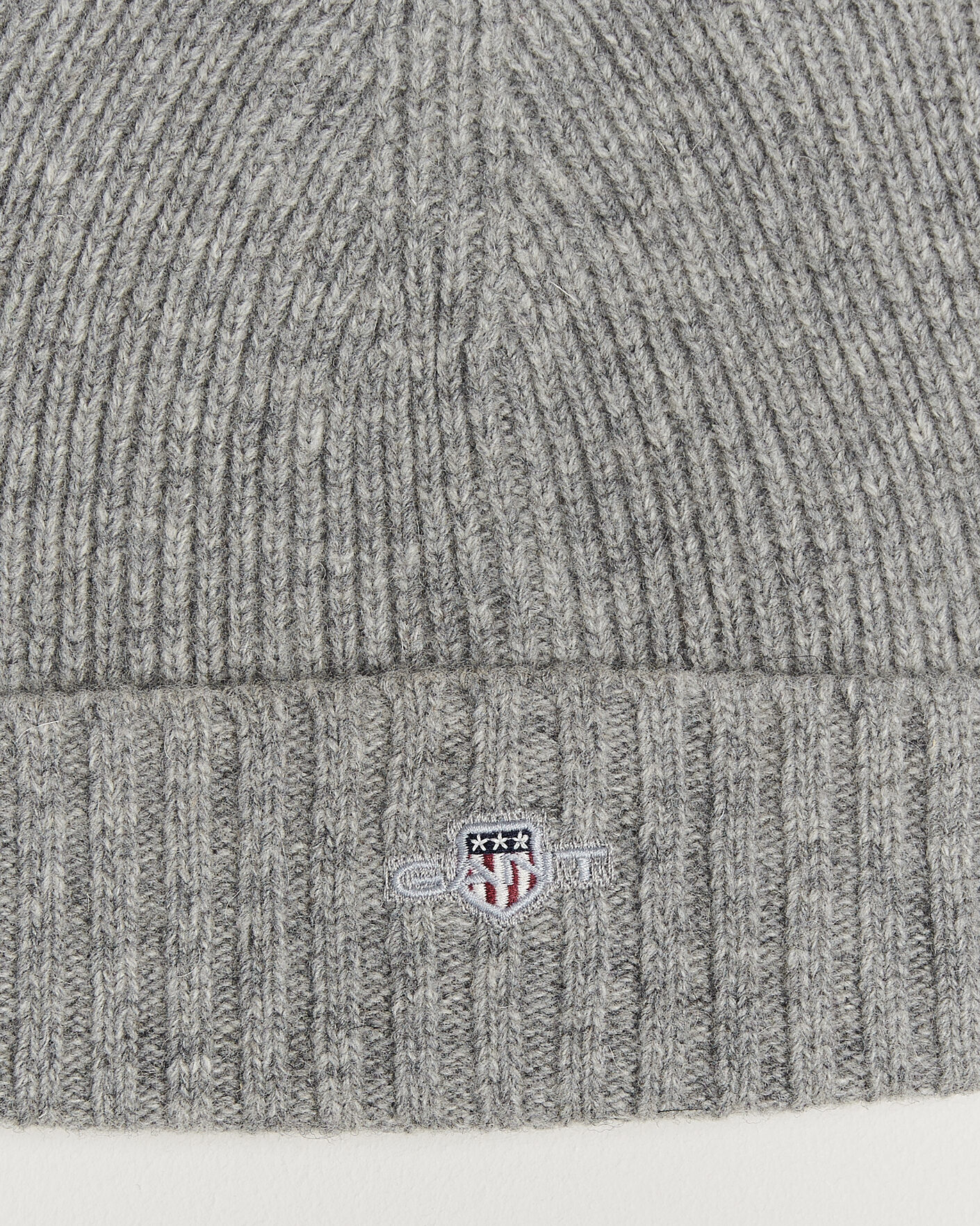 Hombres | Gorros | Gant | Wool Beanie Grey Melange