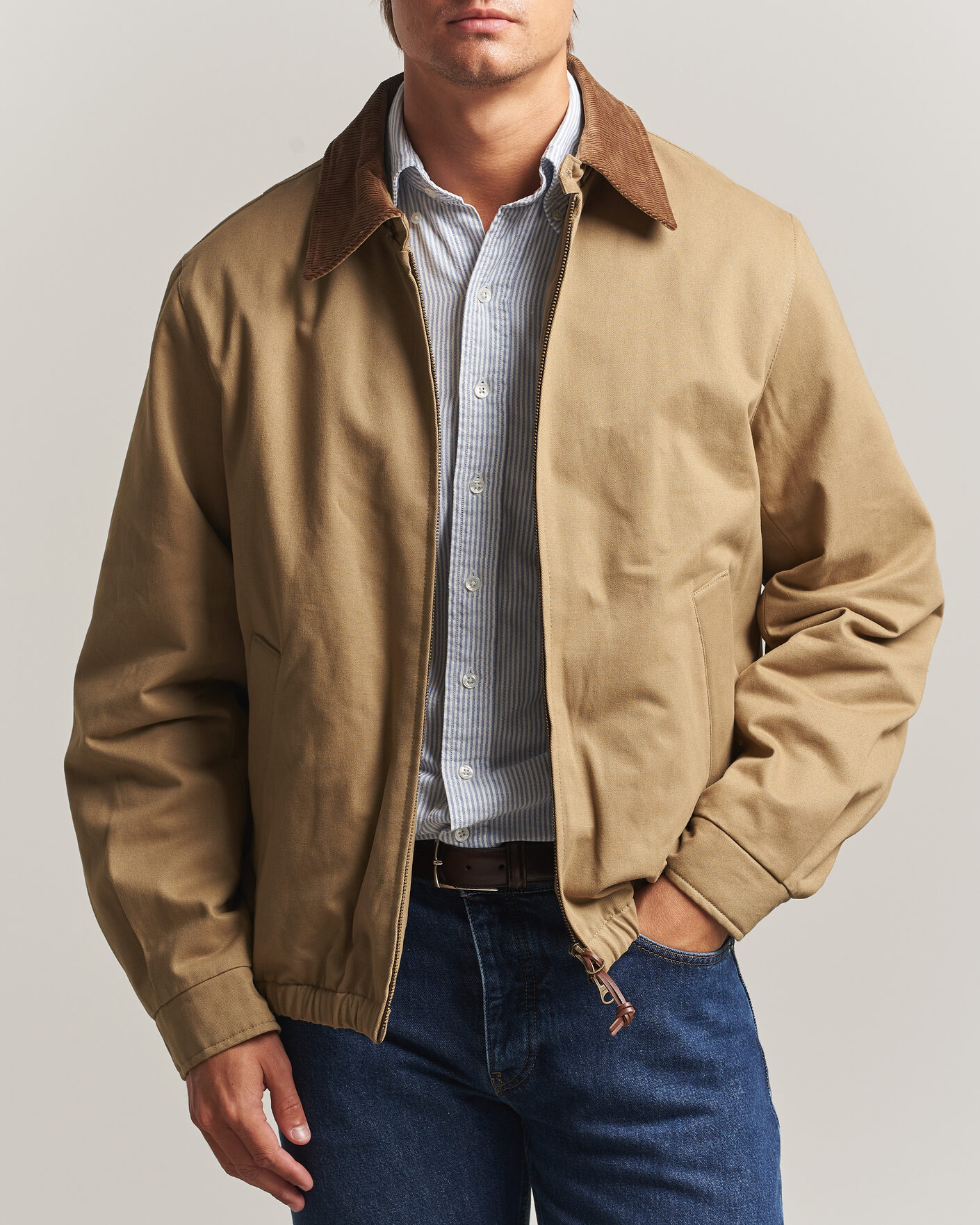 Hombres | Abrigos y chaquetas | Gant | Moleskin Harrington Jacket Light Taupe