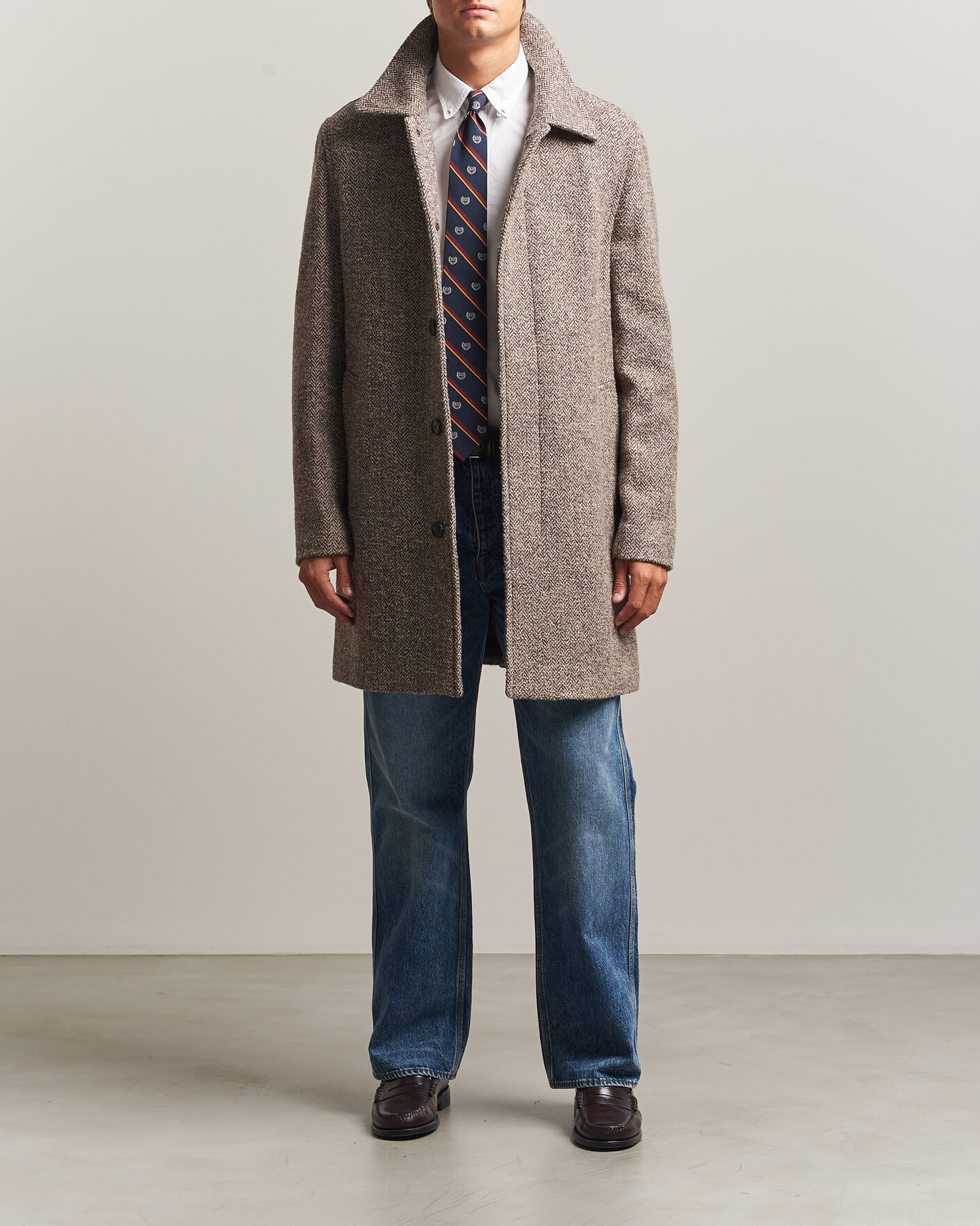 Hombres | Abrigos y chaquetas | Gant | Wool Car Coat Mist Taupe