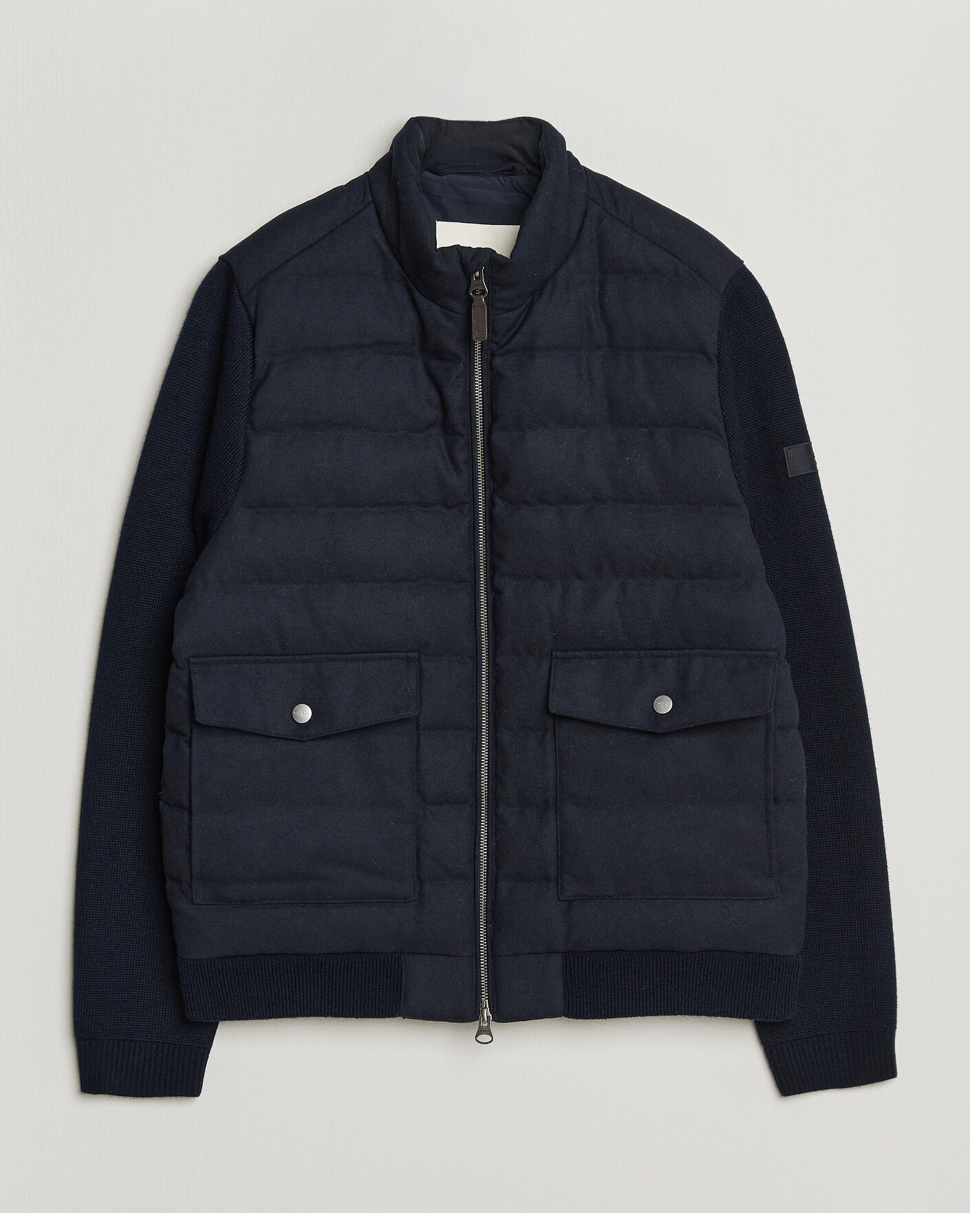 Hombres | Abrigos y chaquetas | Gant | Padded Hybrid Flannel Jacket Evening Blue