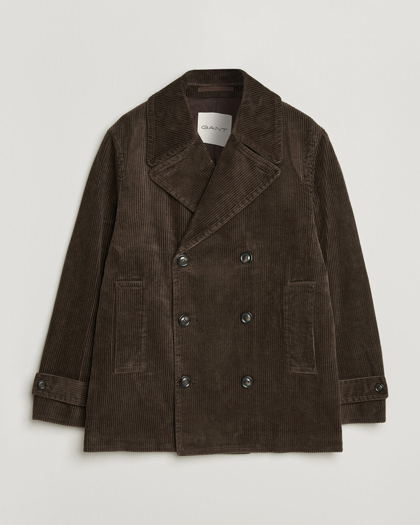 Hombres | Abrigos y chaquetas | Gant | Corduroy Peacoat Black Brown
