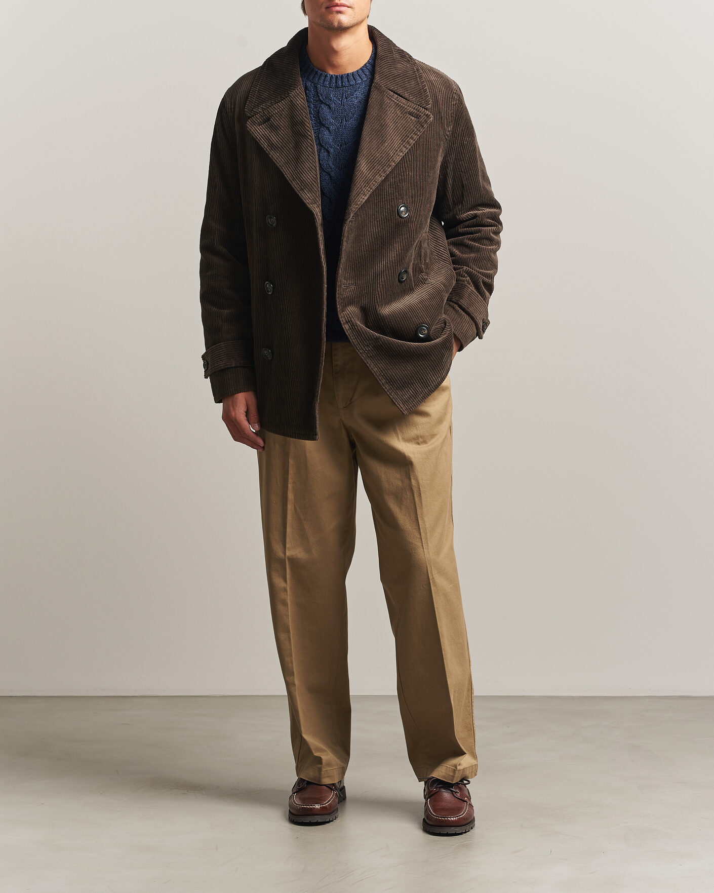 Hombres | Abrigos y chaquetas | Gant | Corduroy Peacoat Black Brown