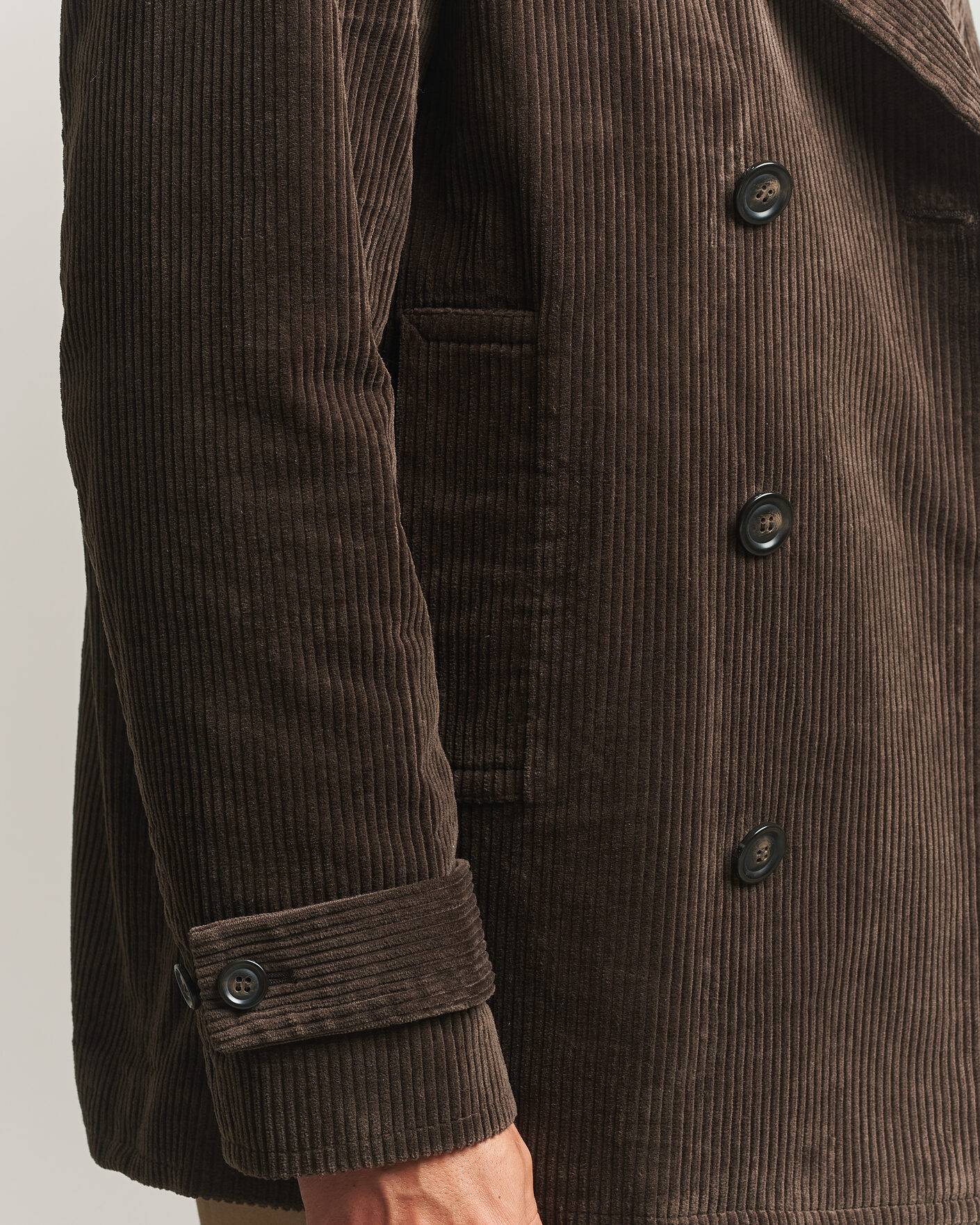 Hombres | Abrigos y chaquetas | Gant | Corduroy Peacoat Black Brown