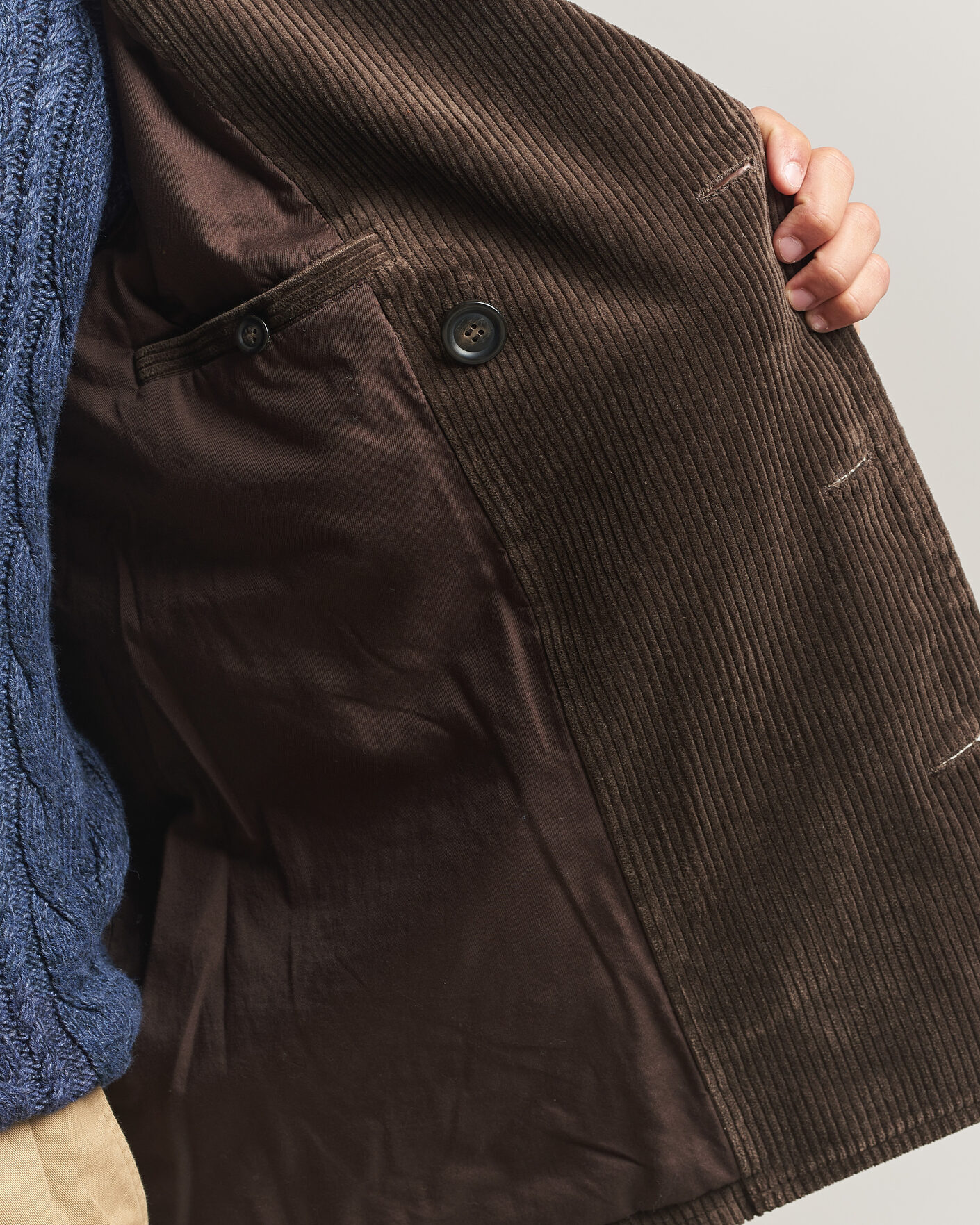 Hombres | Abrigos y chaquetas | Gant | Corduroy Peacoat Black Brown