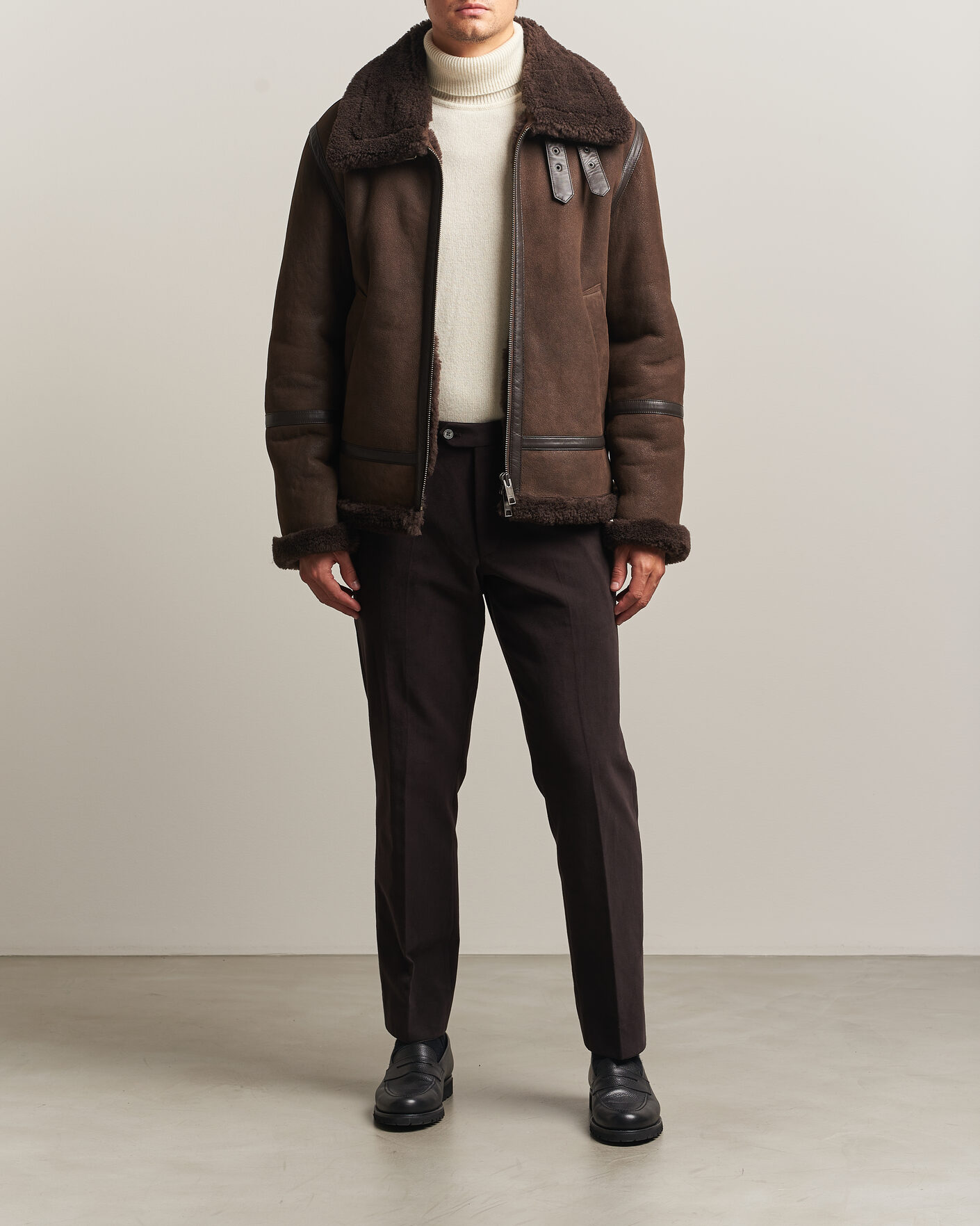 Hombres | Abrigos y chaquetas | Gant | Classic Shearling Jacket Black Brown