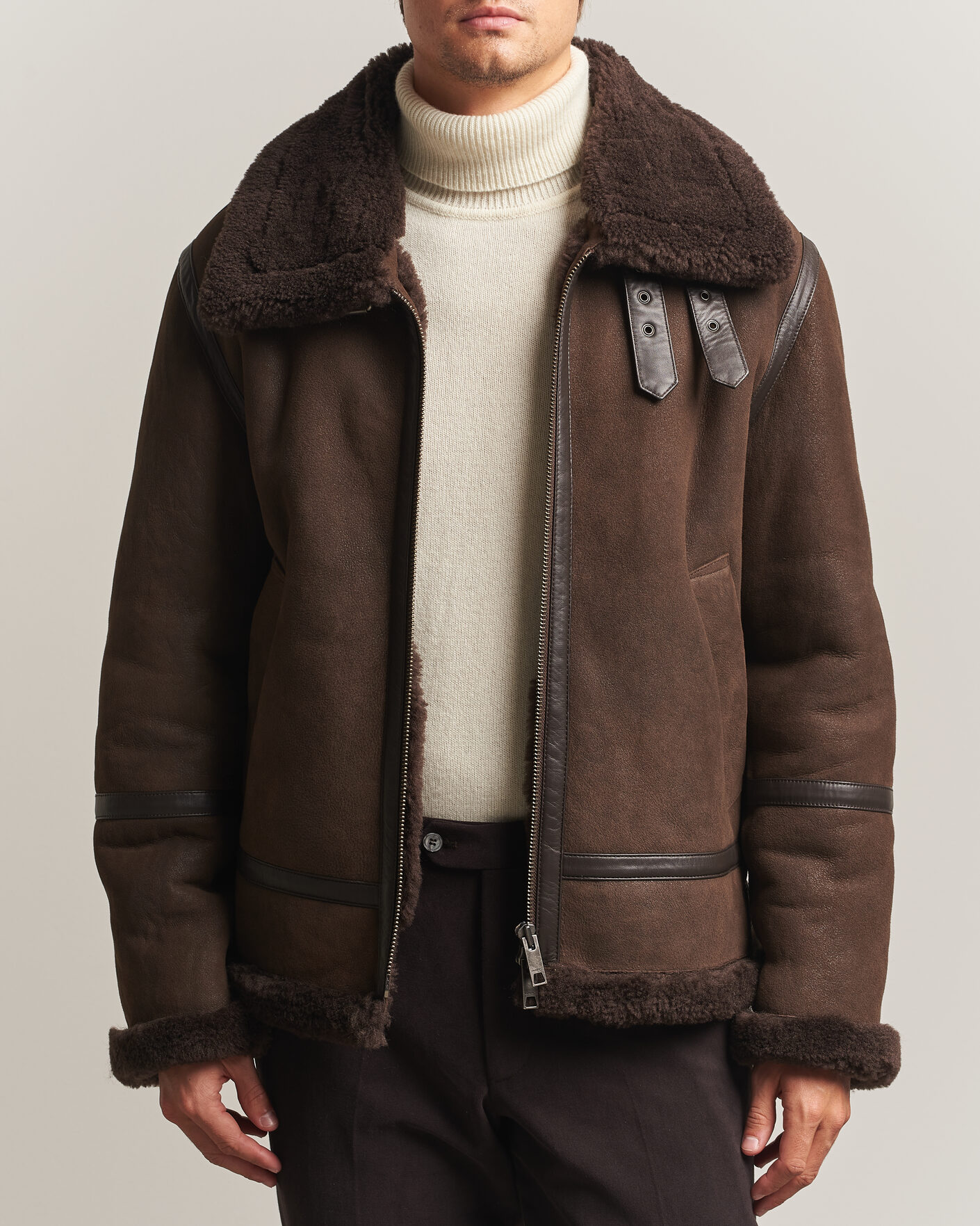Hombres | Abrigos y chaquetas | Gant | Classic Shearling Jacket Black Brown