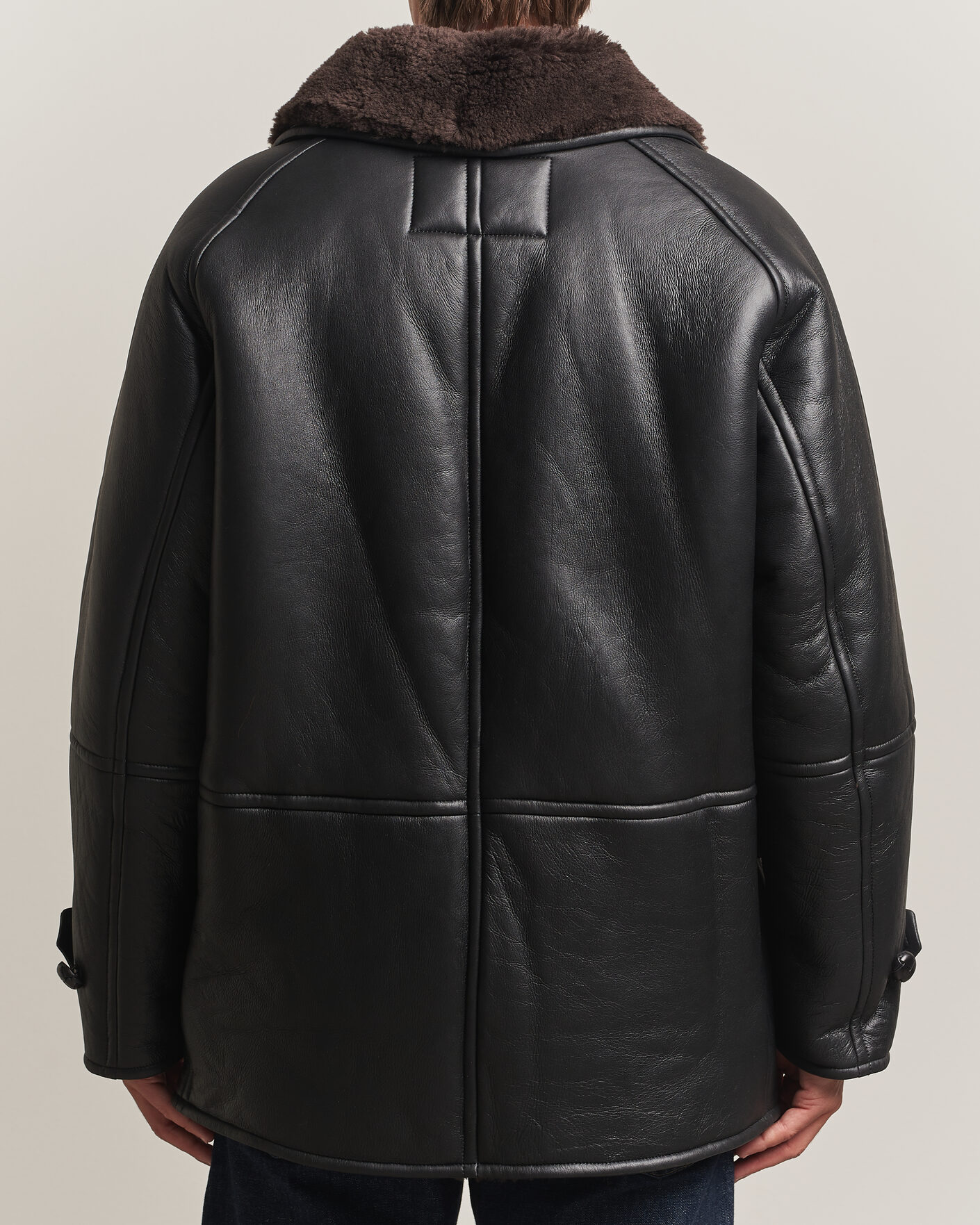 Hombres | Abrigos y chaquetas | Gant | Shearling Leather Peacoat Black