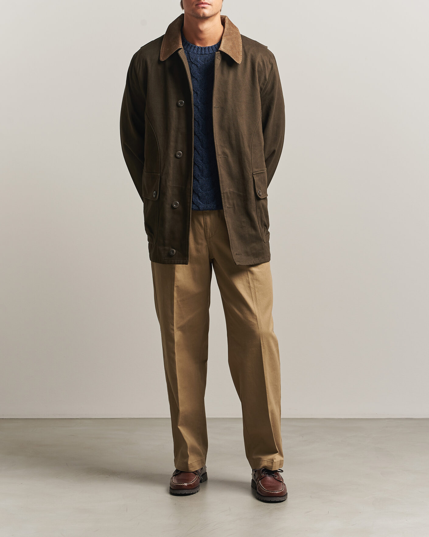 Hombres | Abrigos y chaquetas | Gant | Moleskin Decker Jacket Dark Moss Green