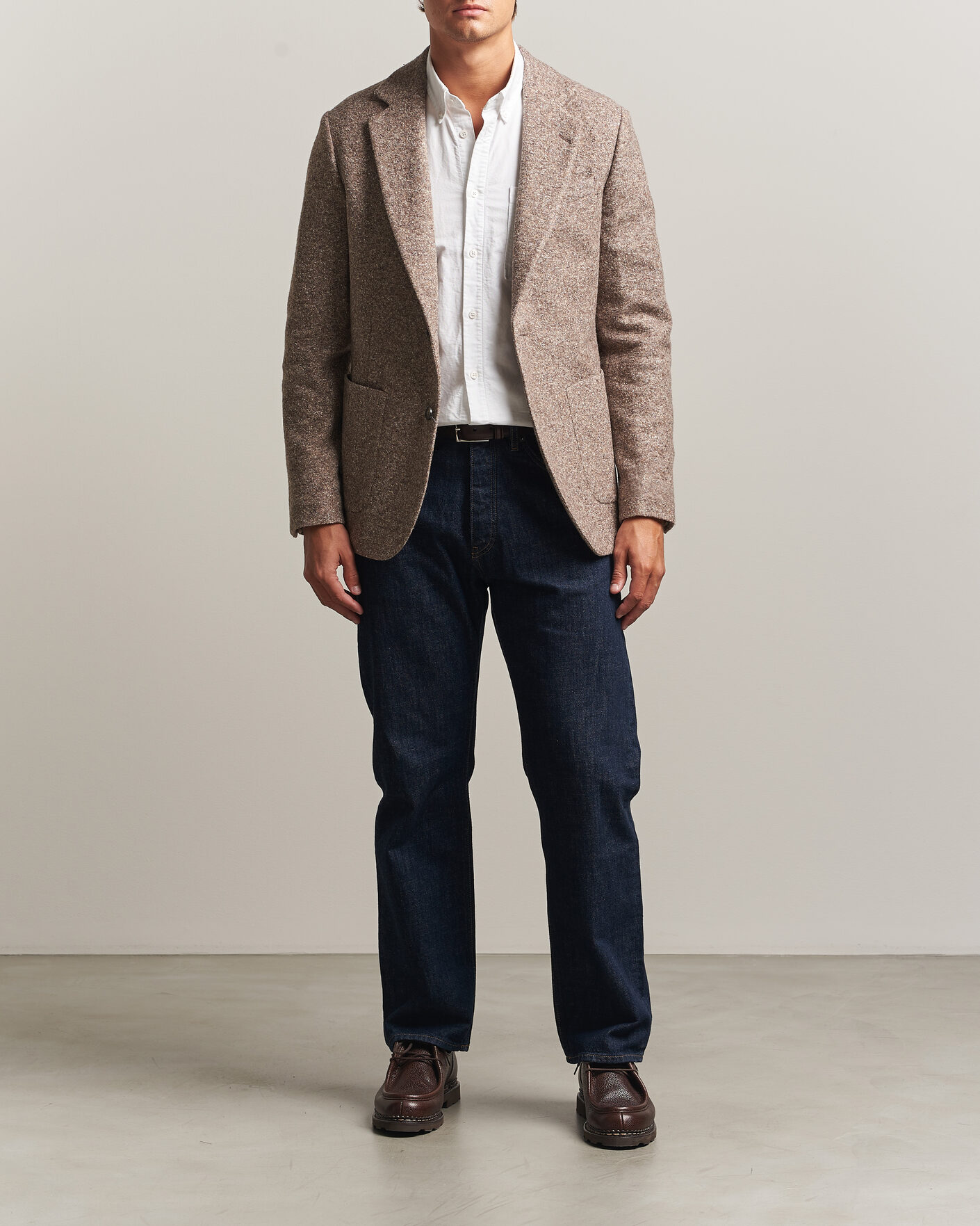 Hombres | Blazers | Gant | Wool/Silk Jersey Blazer Clay Beige