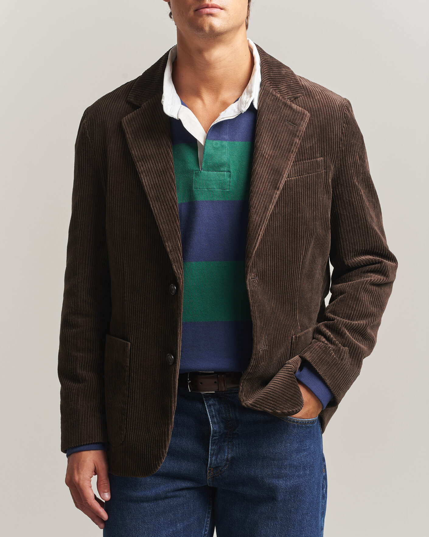 Hombres | Blazers | Gant | Corduroy Blazer Black Brown
