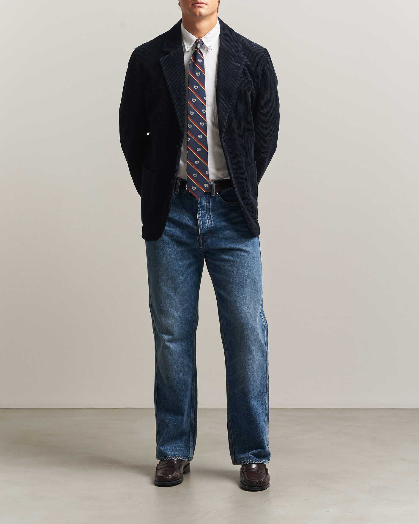Hombres | Blazers | Gant | Corduroy Blazer Evening Blue