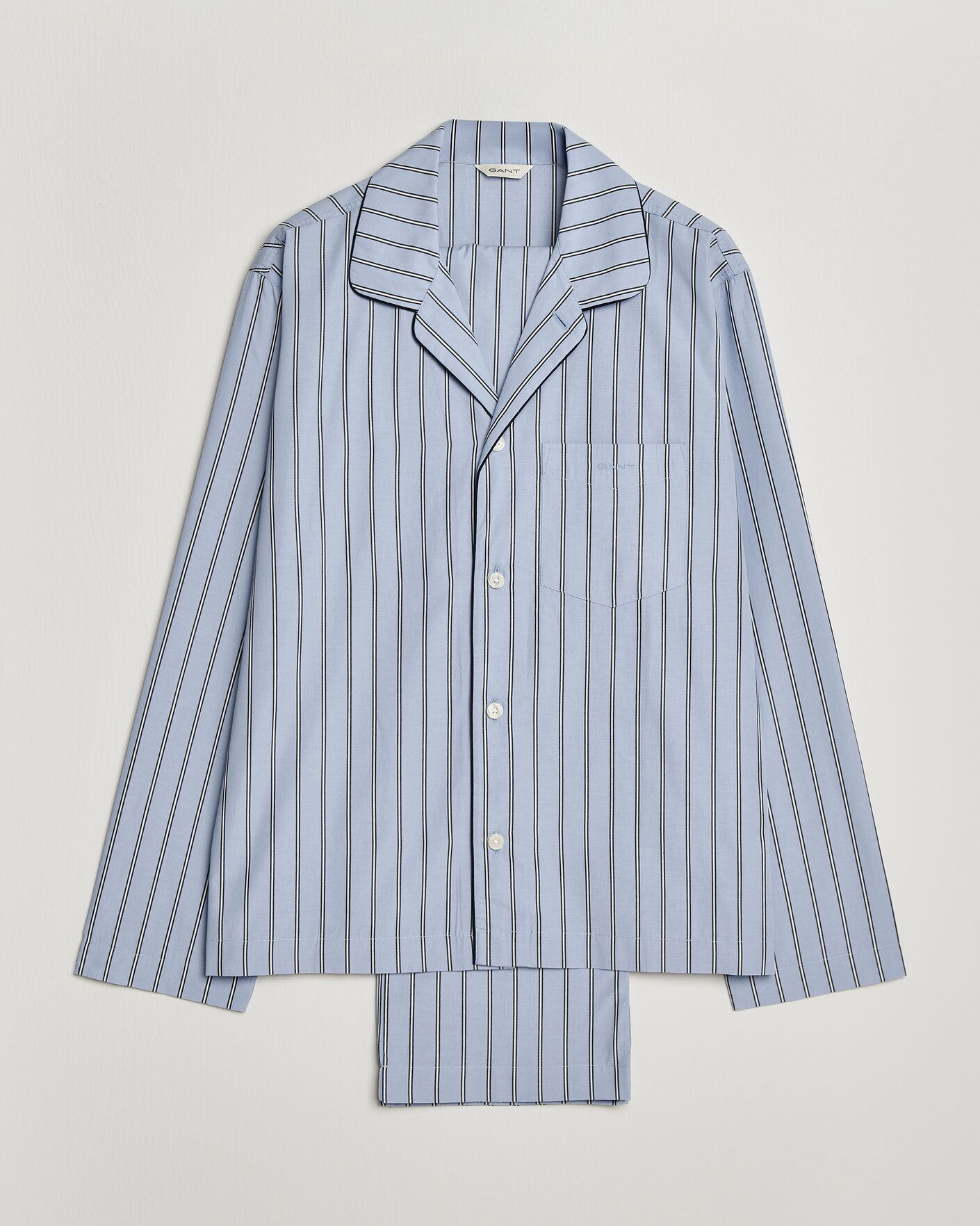 Hombres | Pijamas y batas | Gant | Poplin Striped Pyjama Set Light Blue