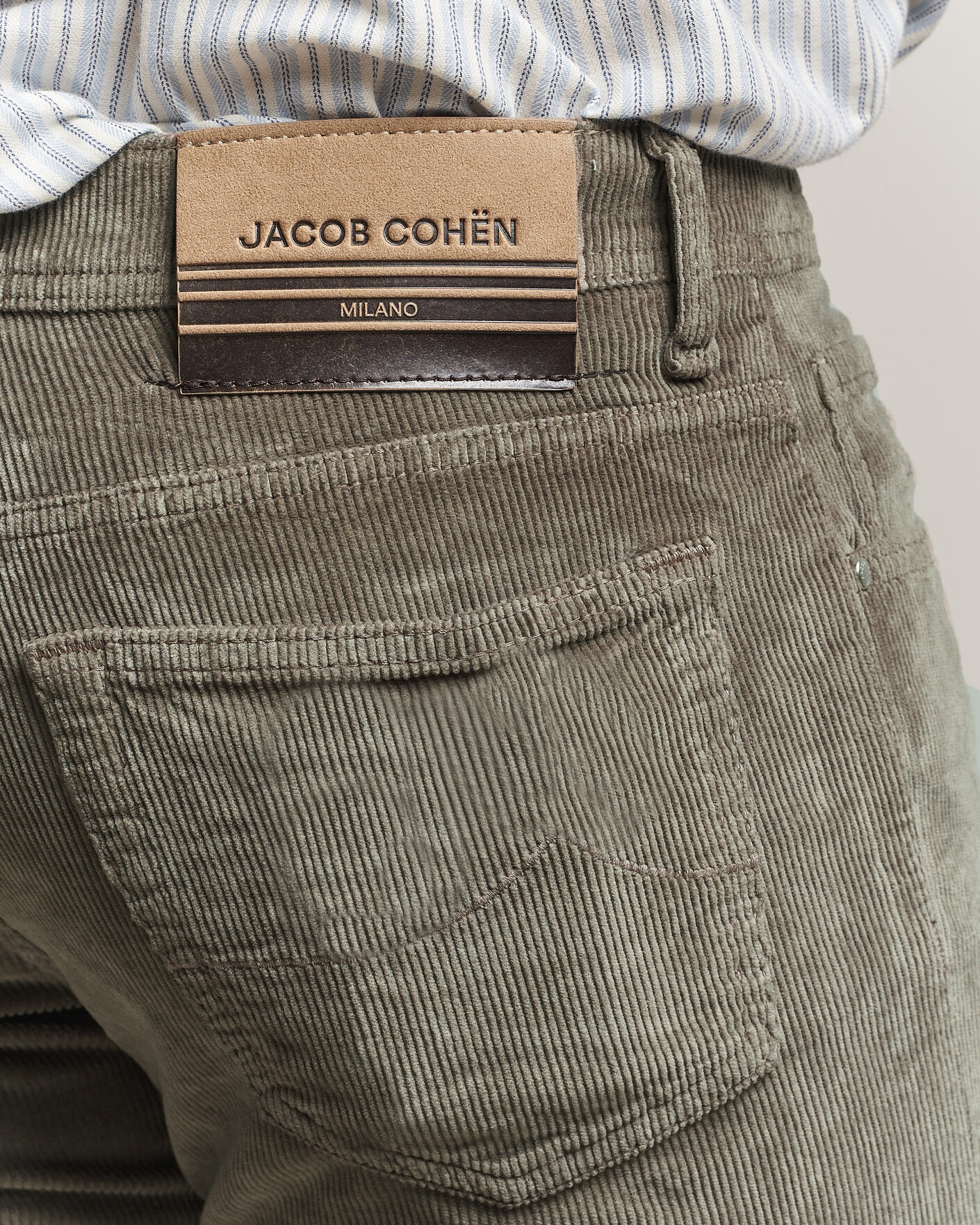 Hombres | Pantalones | Jacob Cohën | Bard 5-Pocket Medium Corduroy Trousers Taupe