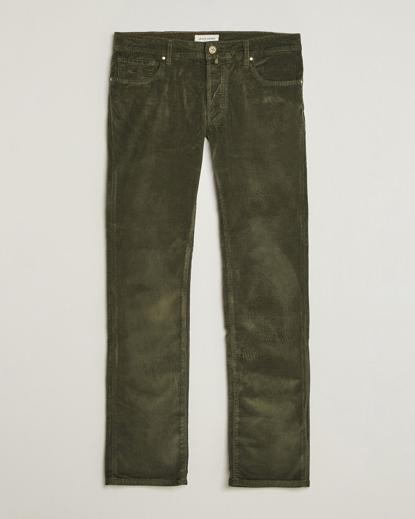 Hombres | Pantalones | Jacob Cohën | Bard 5-Pocket Medium Corduroy Trousers Green