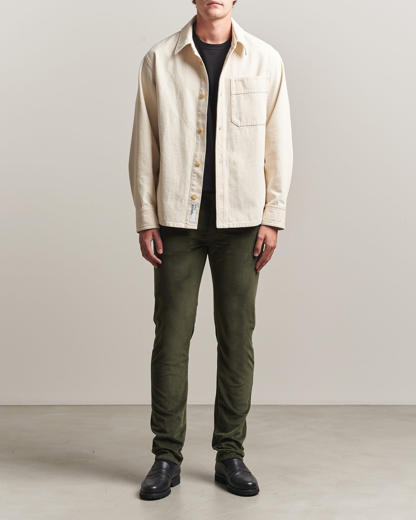 Hombres | Pantalones | Jacob Cohën | Bard 5-Pocket Medium Corduroy Trousers Green
