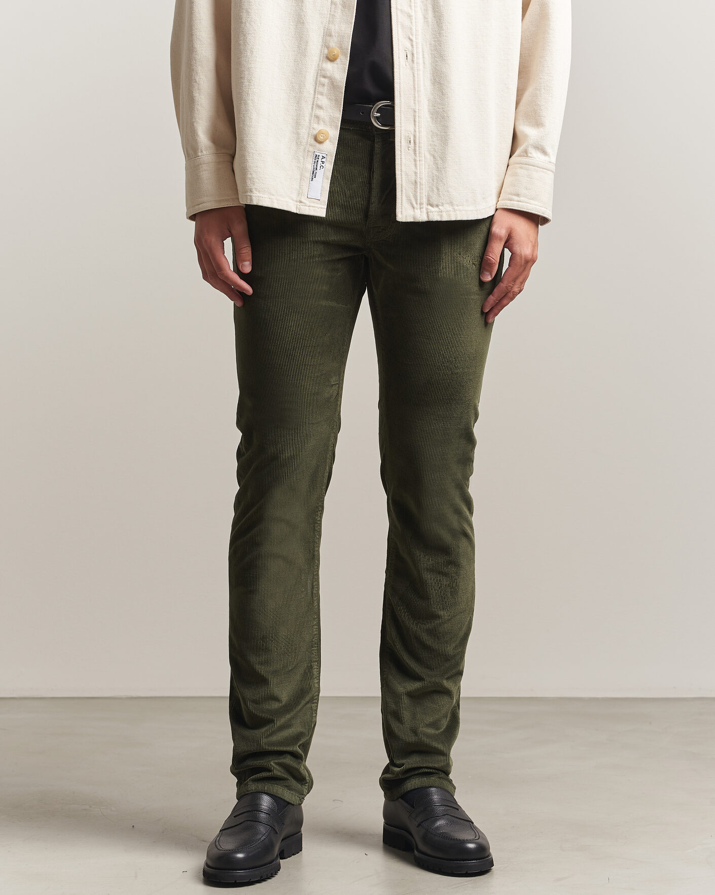 Hombres | Pantalones | Jacob Cohën | Bard 5-Pocket Medium Corduroy Trousers Green