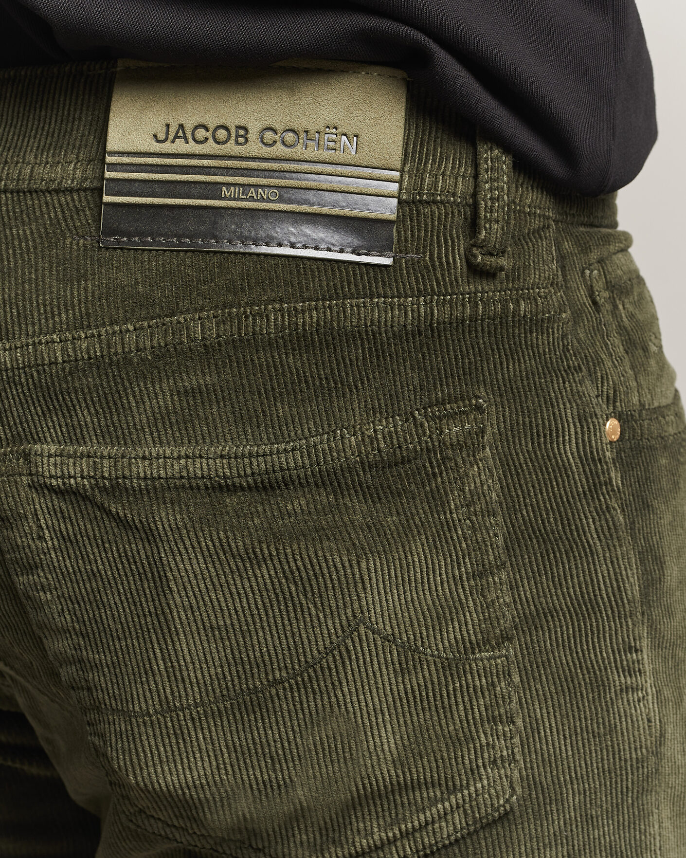 Hombres | Pantalones | Jacob Cohën | Bard 5-Pocket Medium Corduroy Trousers Green