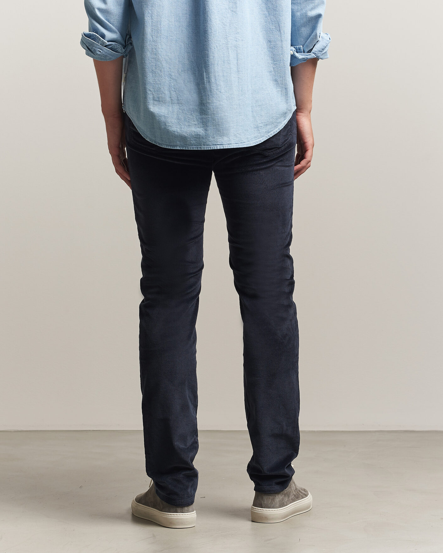 Hombres | Pantalones | Jacob Cohën | Bard 5-Pocket Medium Corduroy Trousers Navy