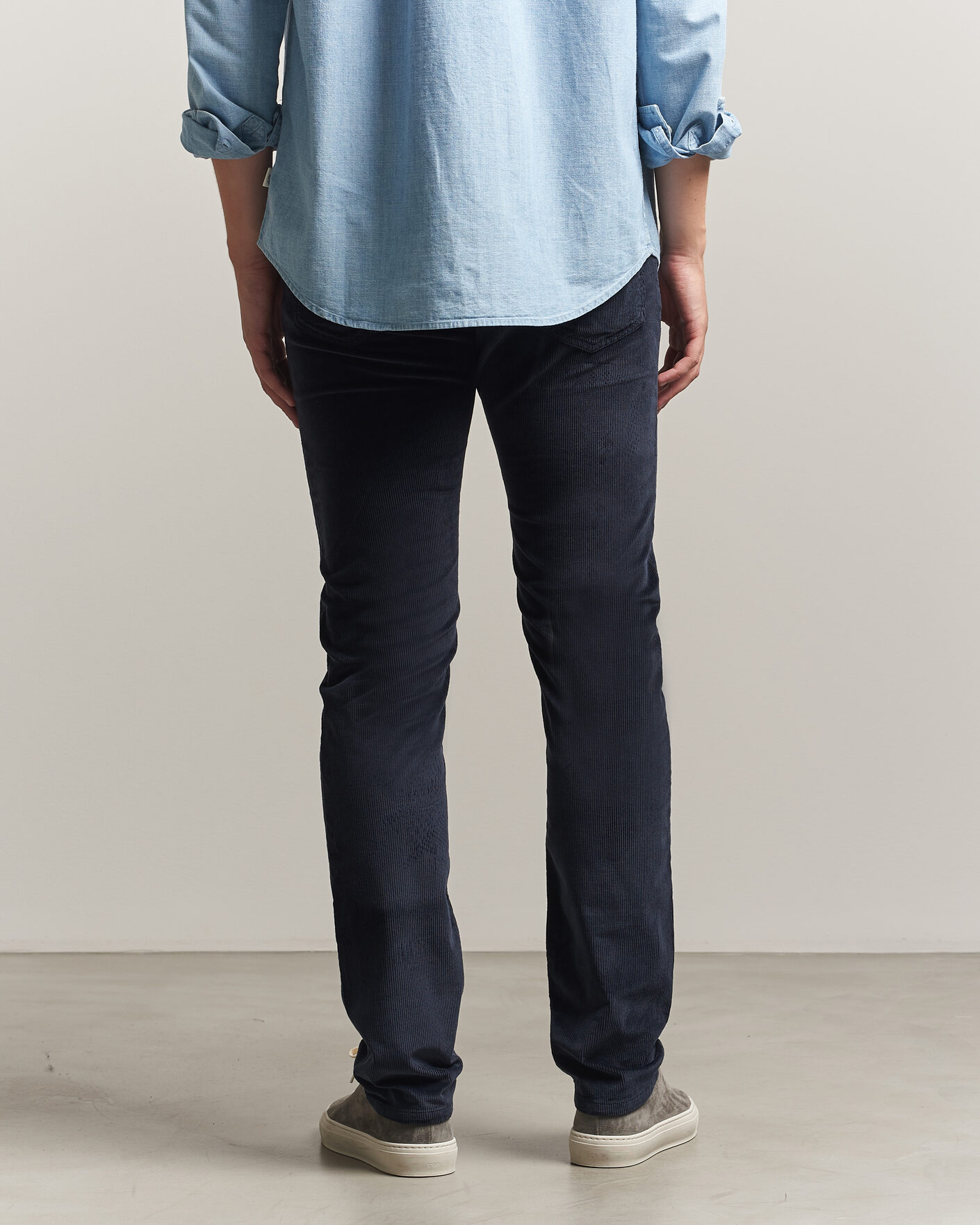 Hombres | Pantalones | Jacob Cohën | Bard 5-Pocket Medium Corduroy Trousers Navy