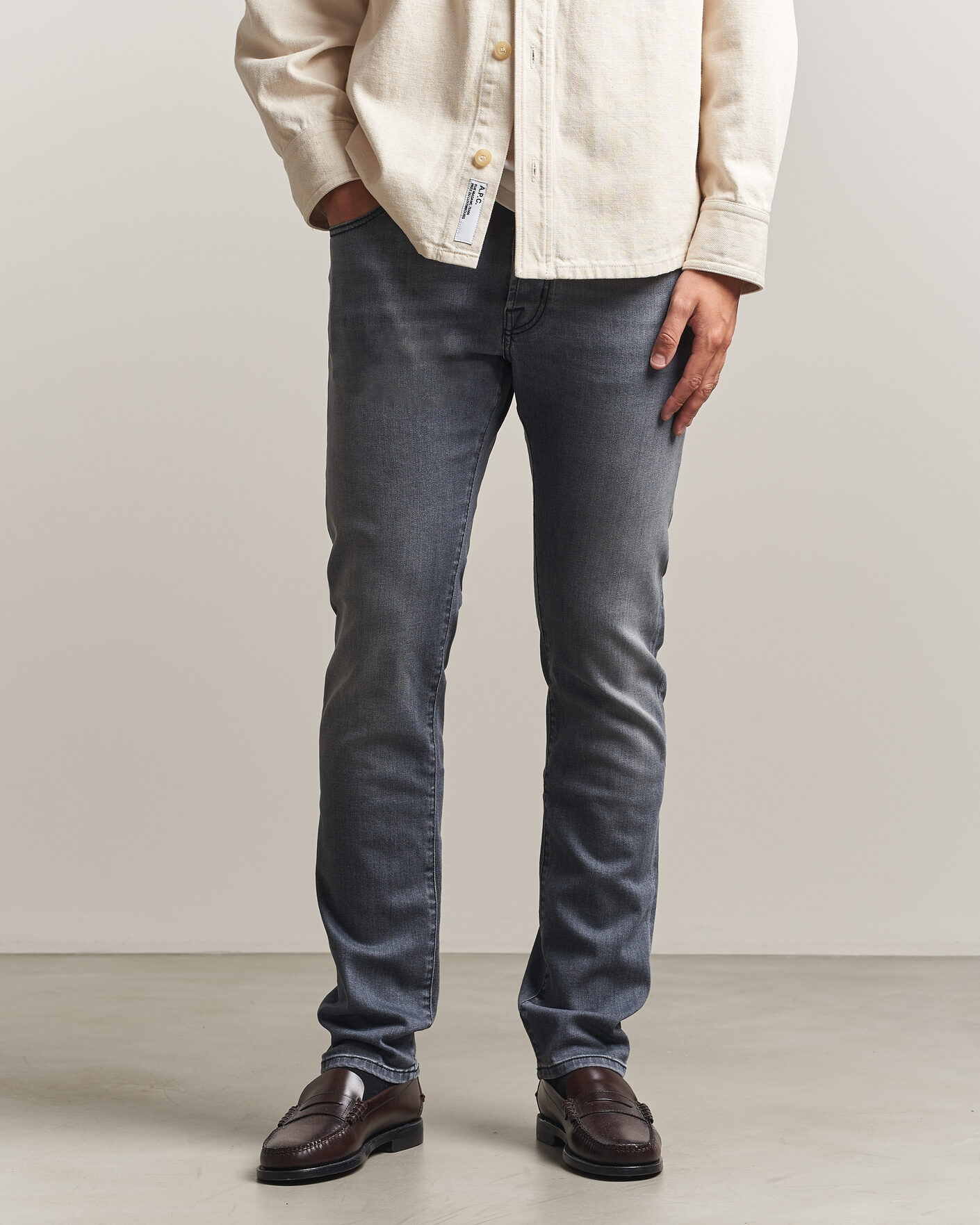 Hombres | Vaqueros | Jacob Cohën | Bard Slim Fit Stretch Jeans Light Grey