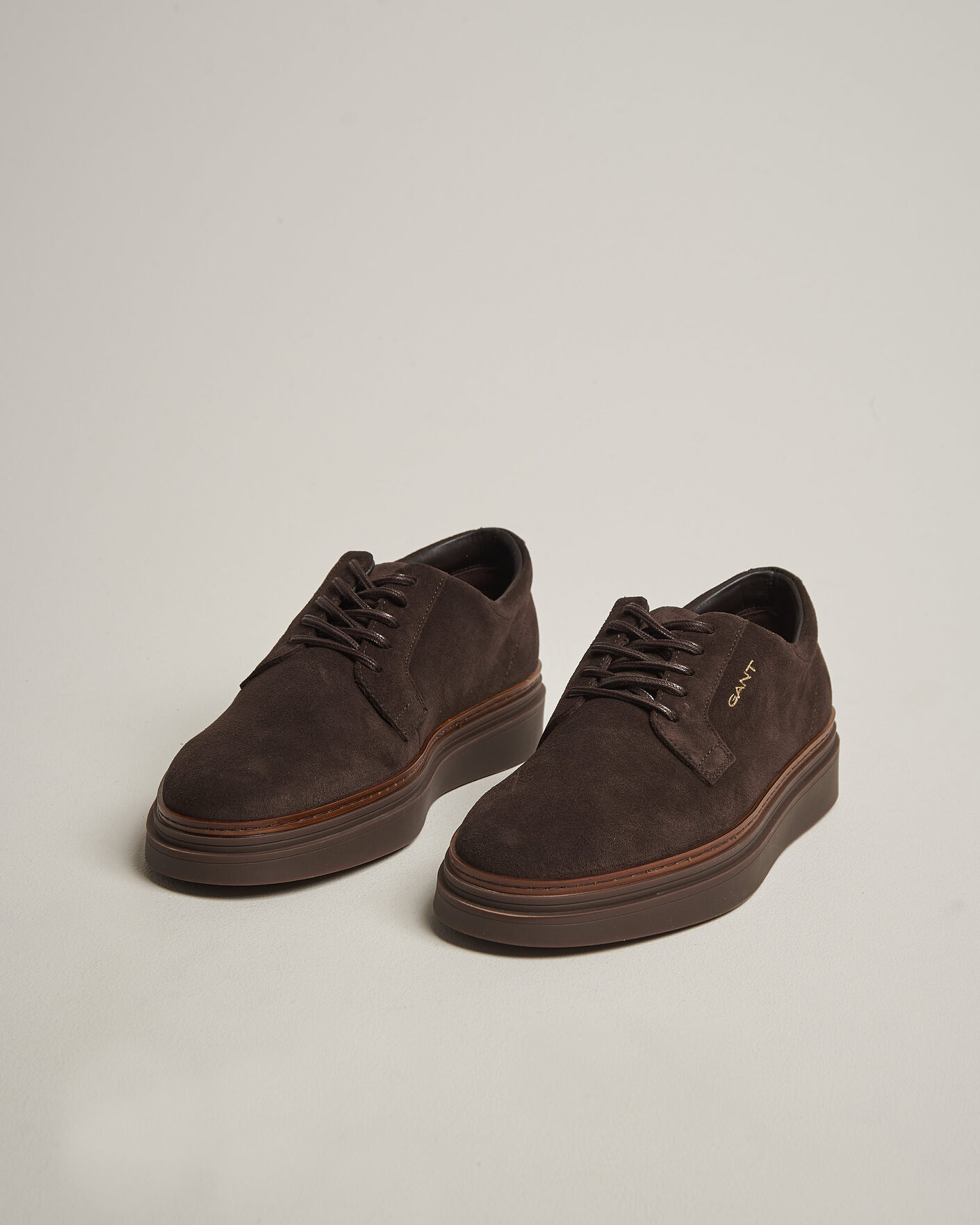 Hombres | Zapatillas | Gant | Kinzoon Suede Derby Sneaker Espresso Brown