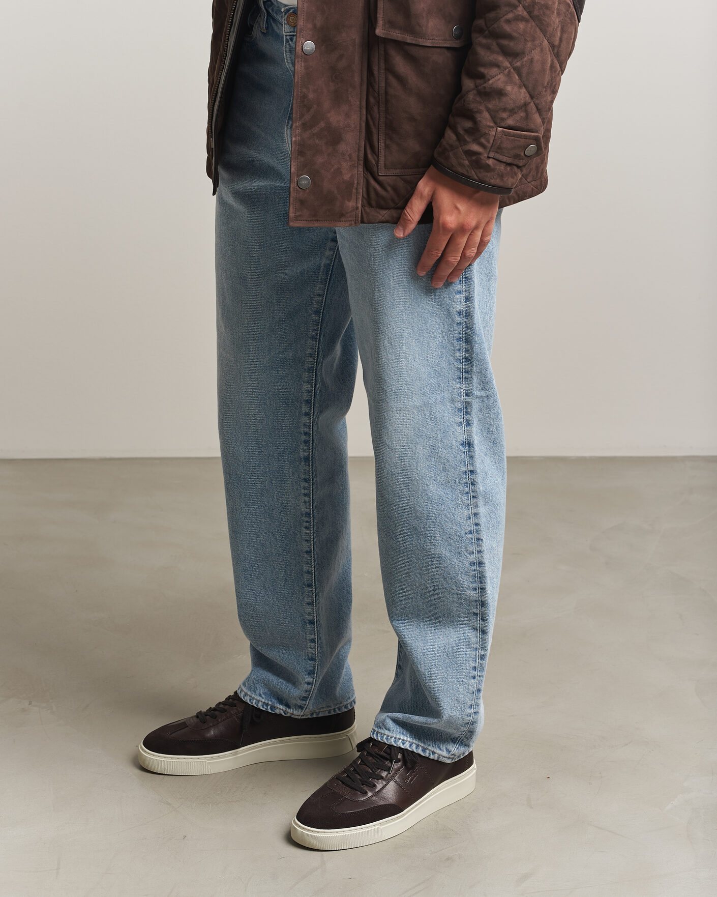 Hombres | Zapatillas | Gant | Mc Julien Leather/Suede Sneaker Dark Brown