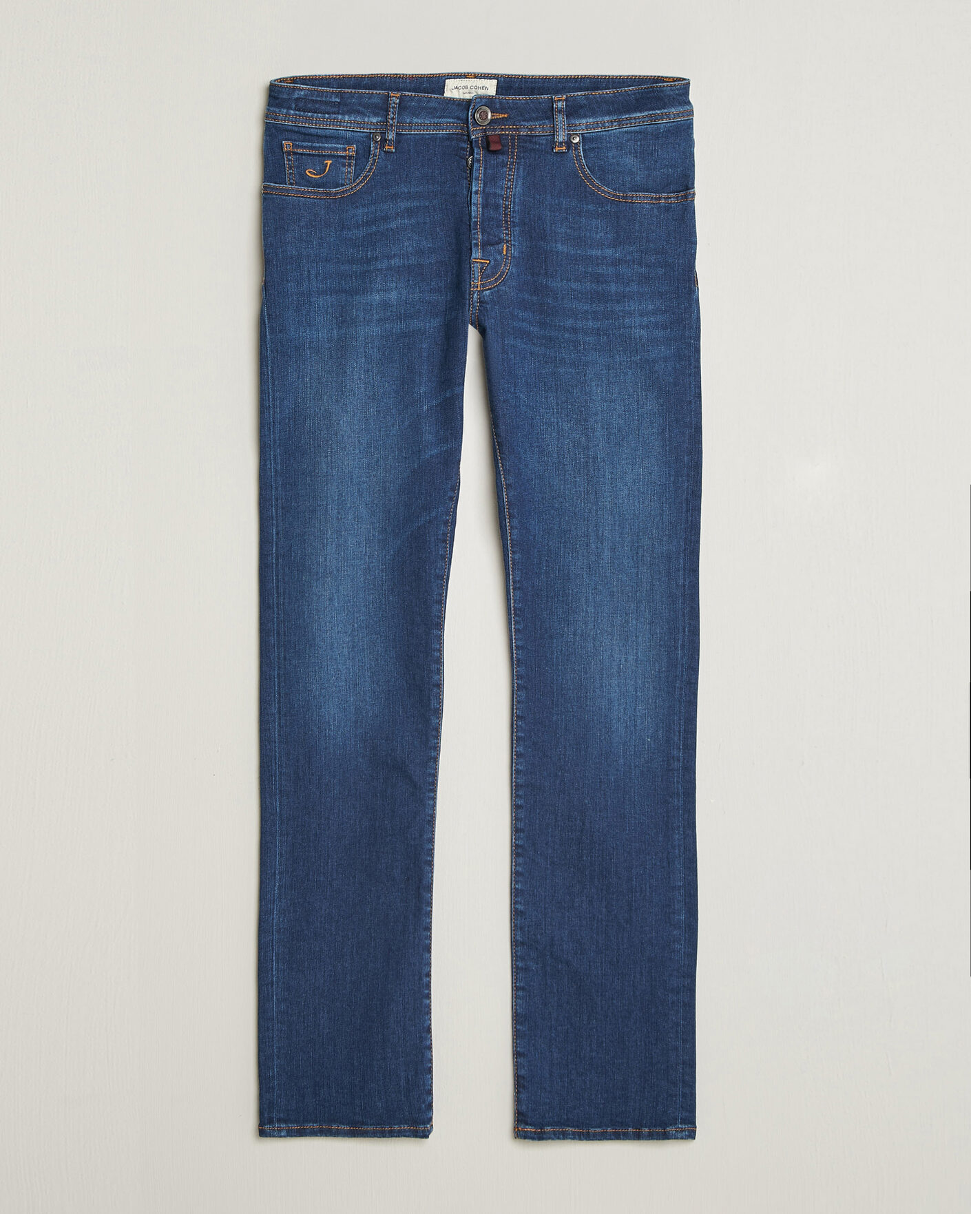Hombres | Vaqueros | Jacob Cohën | Bard Slim Fit Vintage Wash Stretch Jeans Mid Blue
