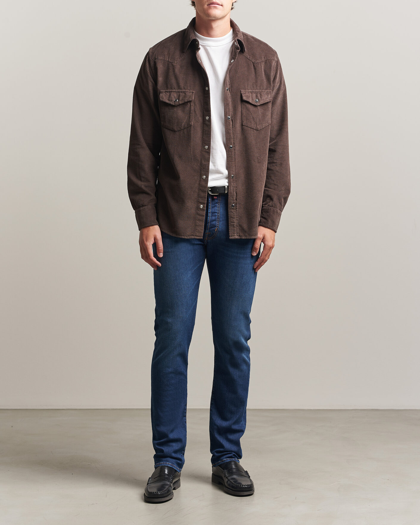 Hombres | Vaqueros | Jacob Cohën | Bard Slim Fit Vintage Wash Stretch Jeans Mid Blue