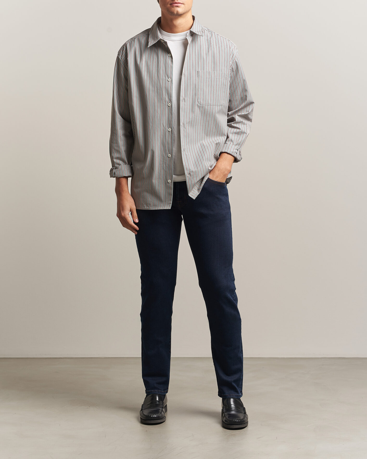 Hombres | Vaqueros | Jacob Cohën | Nick Slim Fit Rinse Wash Stretch Jeans Dark Blue
