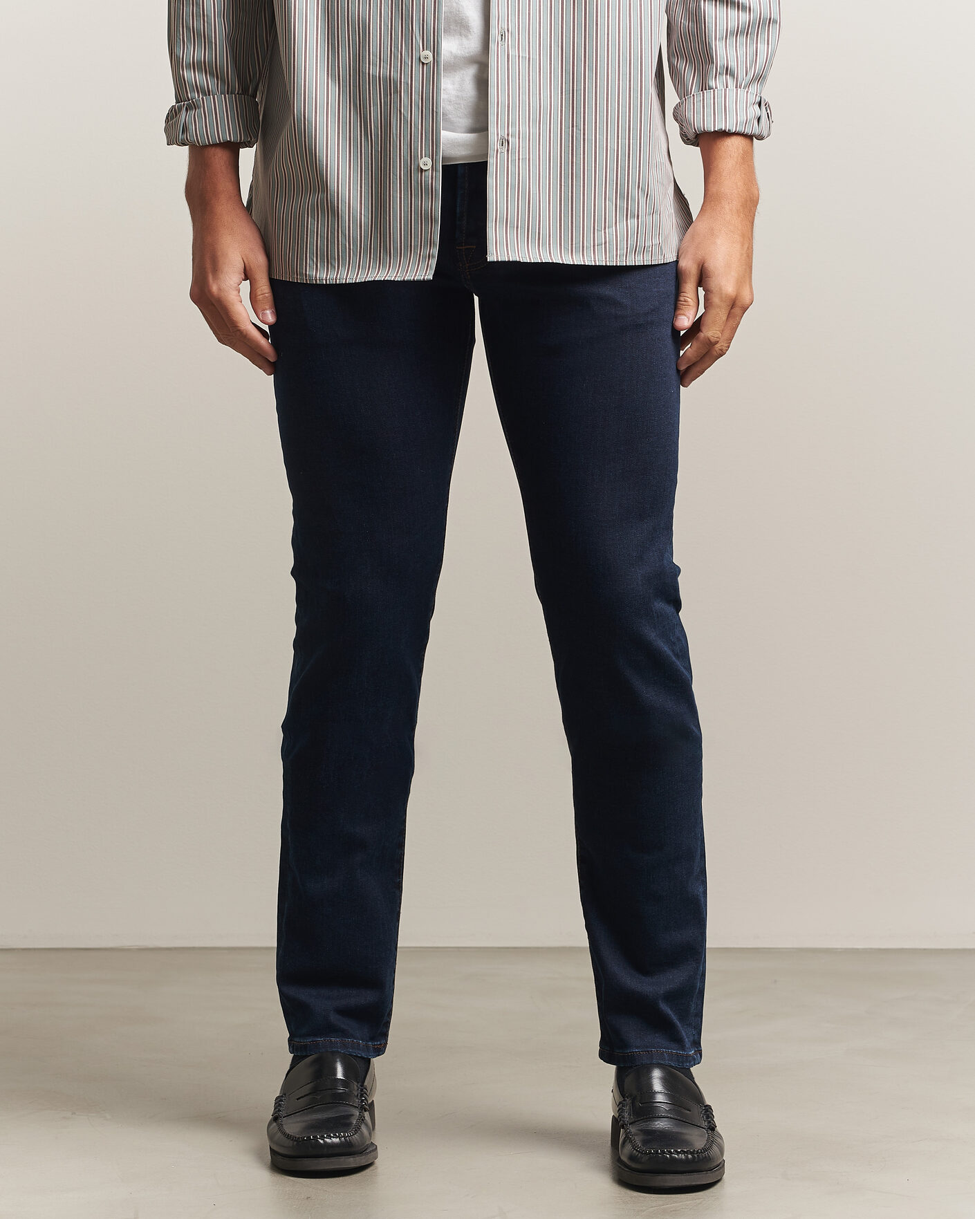 Hombres | Vaqueros | Jacob Cohën | Nick Slim Fit Rinse Wash Stretch Jeans Dark Blue