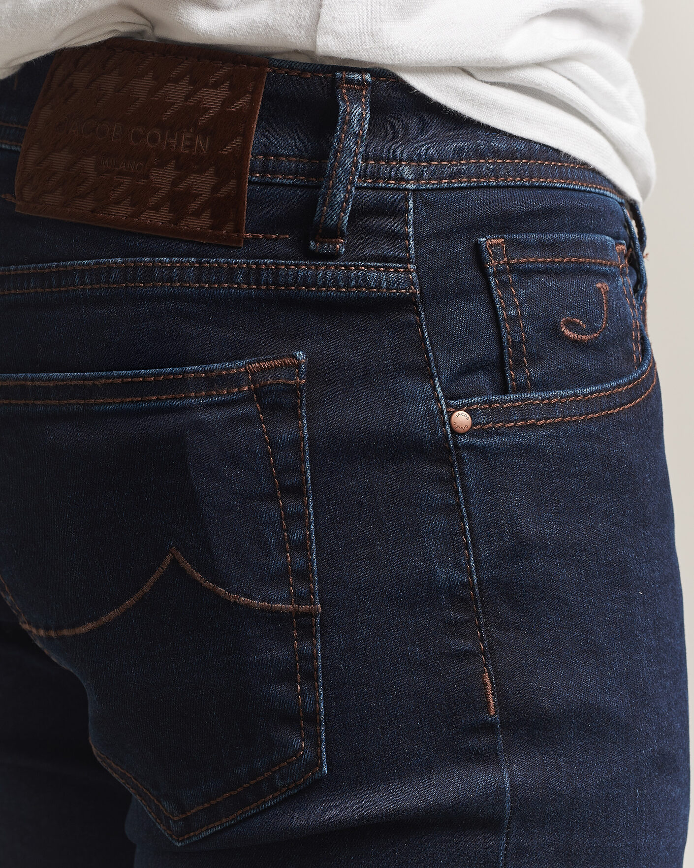 Hombres | Vaqueros | Jacob Cohën | Nick Slim Fit Rinse Wash Stretch Jeans Dark Blue