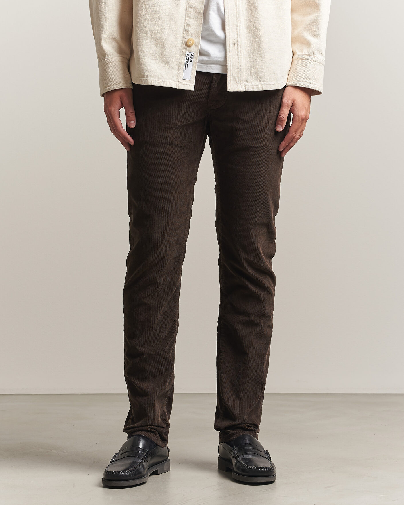 Hombres | Pantalones | Jacob Cohën | Nick Slim Fit Cotton Trousers Brown