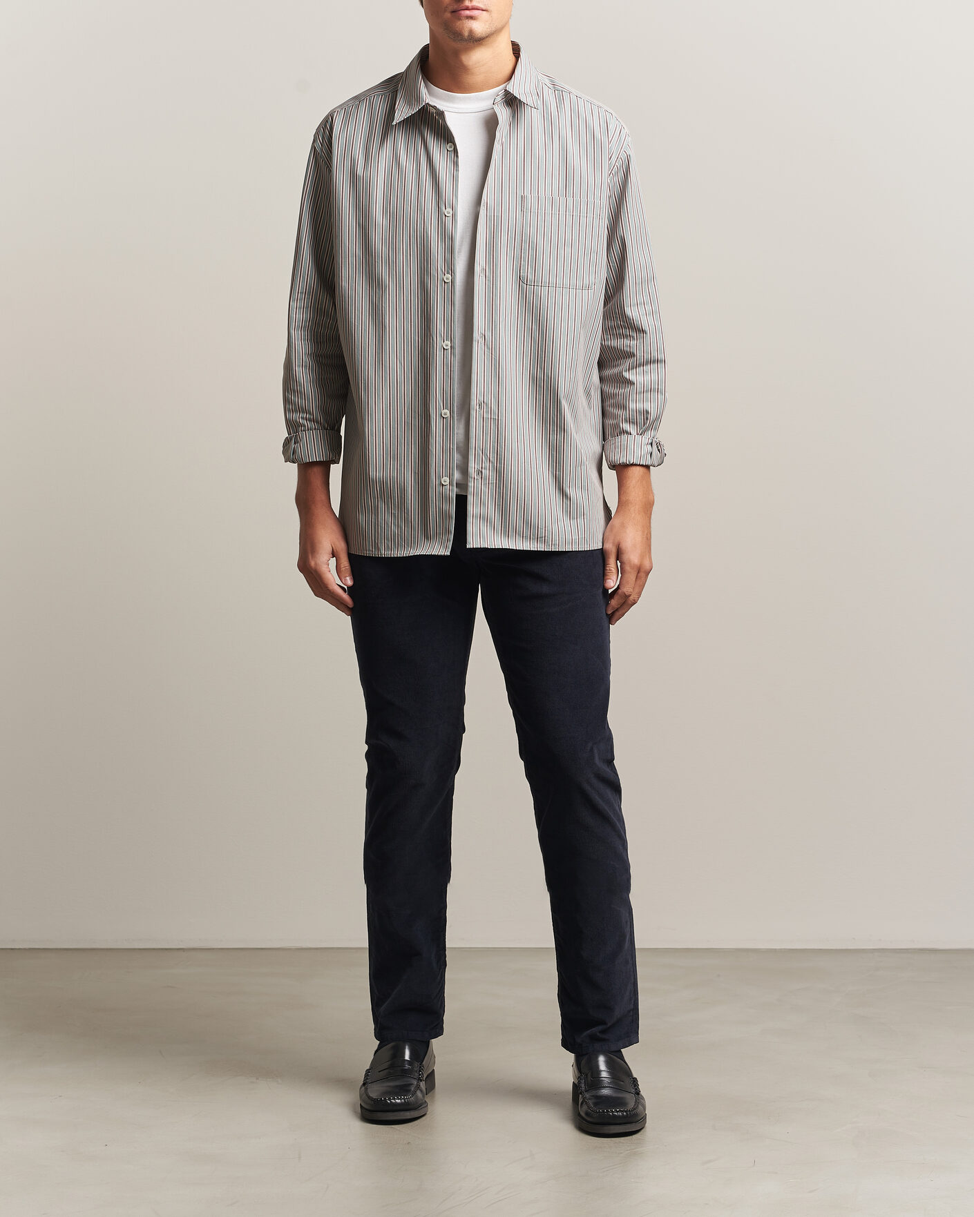 Hombres | Pantalones | Jacob Cohën | Nick Slim Fit Cotton Trousers Navy