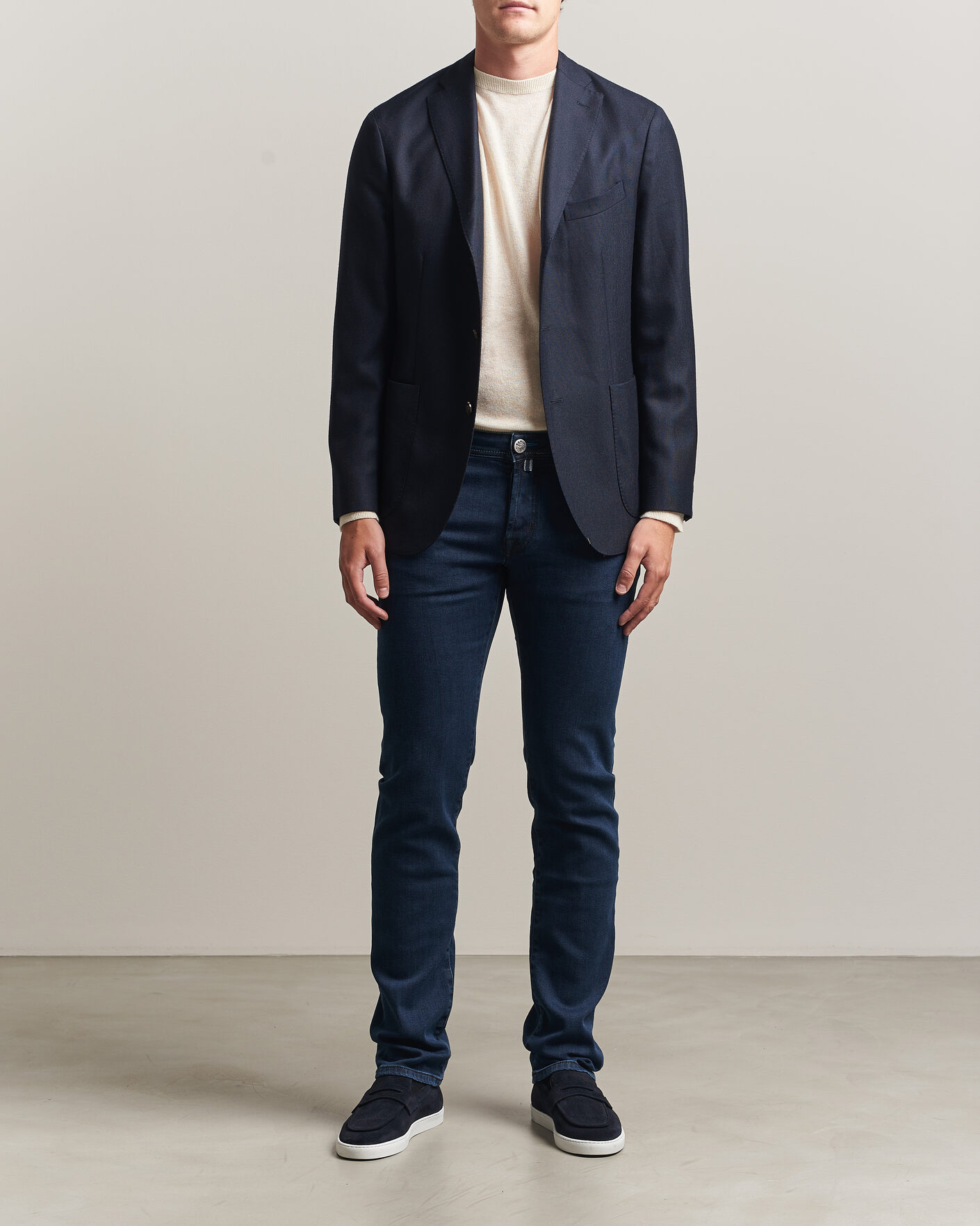 Hombres | Vaqueros | Jacob Cohën | Nick Slim Fit Washed Stretch Jeans Dark Blue