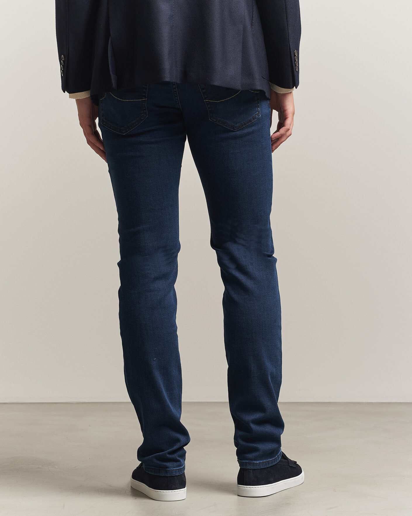 Hombres | Vaqueros | Jacob Cohën | Nick Slim Fit Washed Stretch Jeans Dark Blue