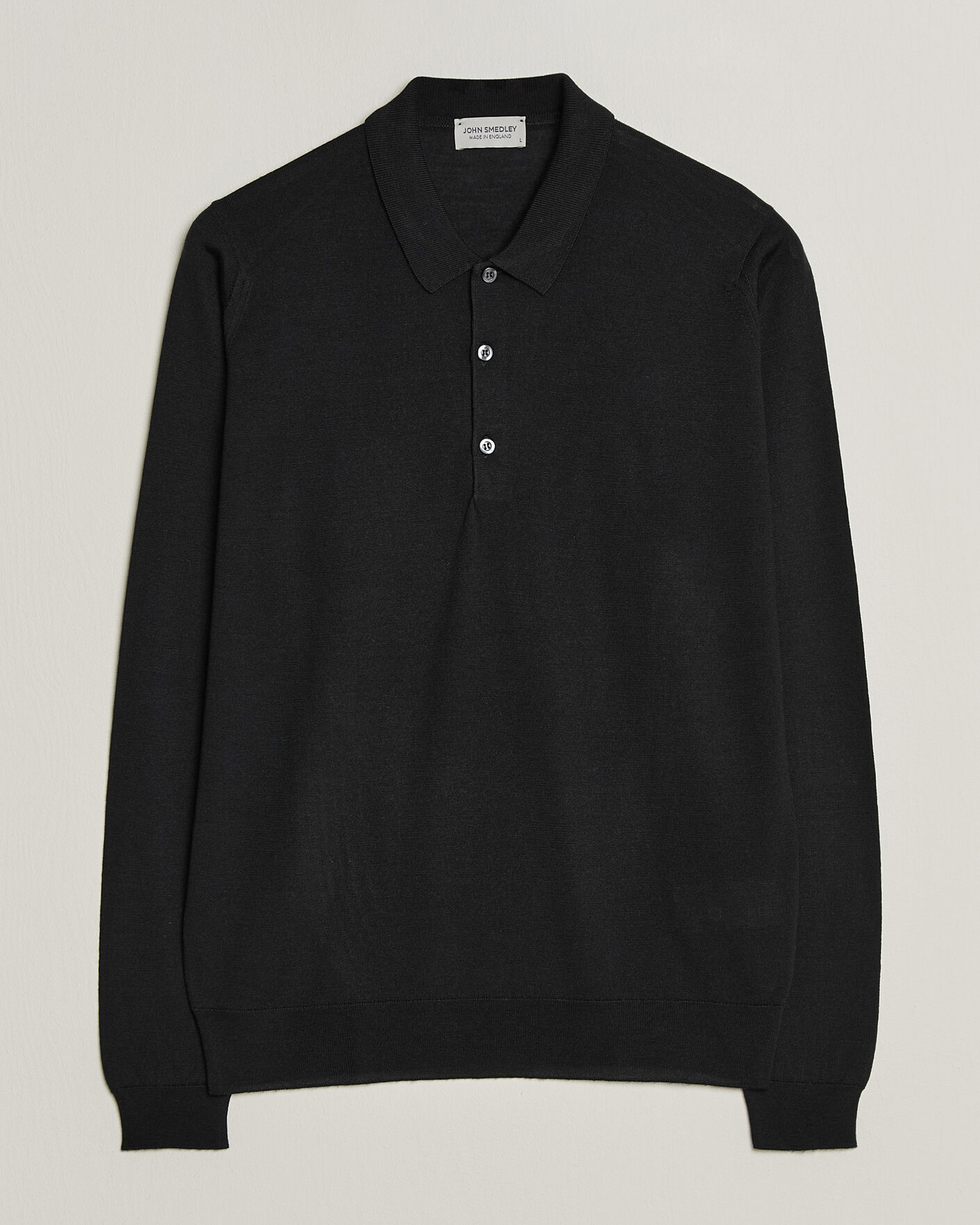 Hombres | Jerséis y prendas de punto | John Smedley | Belper Extra Fine Merino Polo Pullover Black