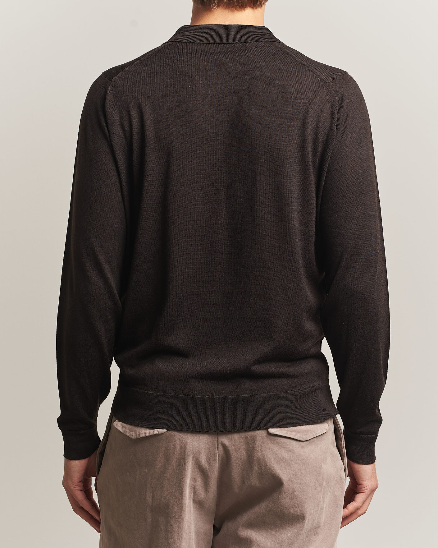 Hombres | Jerséis y prendas de punto | John Smedley | Belper Extra Fine Merino Polo Pullover Faulkner Brown
