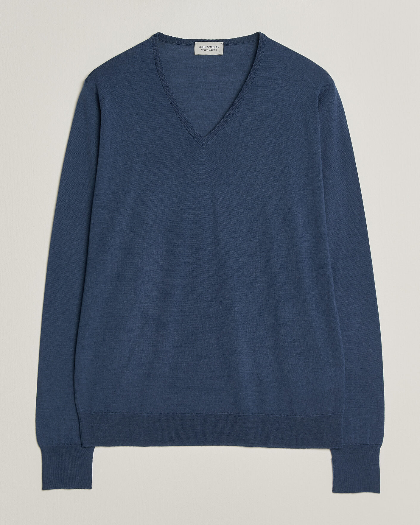 Hombres | Jerséis y prendas de punto | John Smedley | Bobby Extra Fine Merino V-Neck Pullover Teal Firth