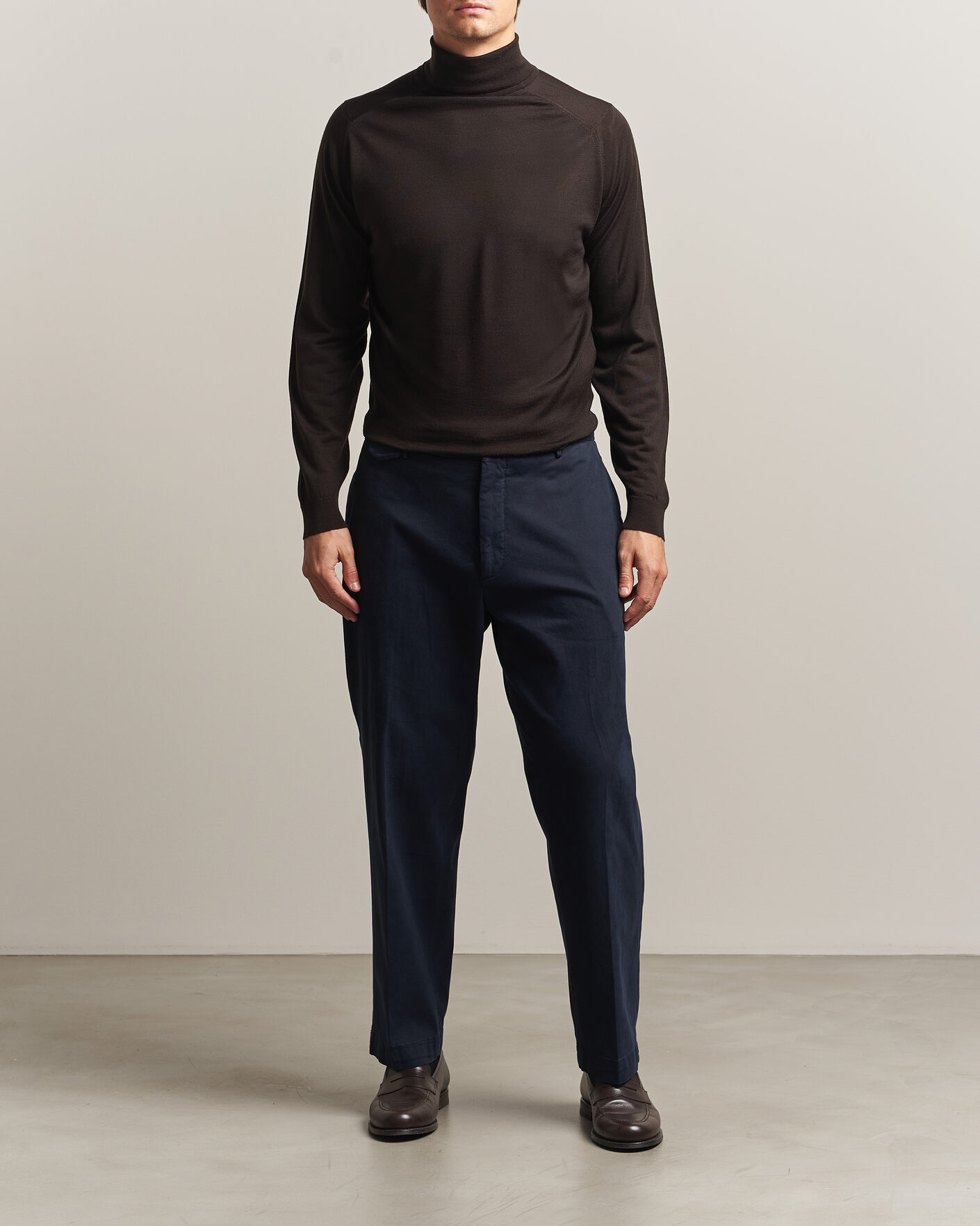 Hombres | Jerséis y prendas de punto | John Smedley | Cherwell Extra Fine Merino Rollneck Faulkner Brown