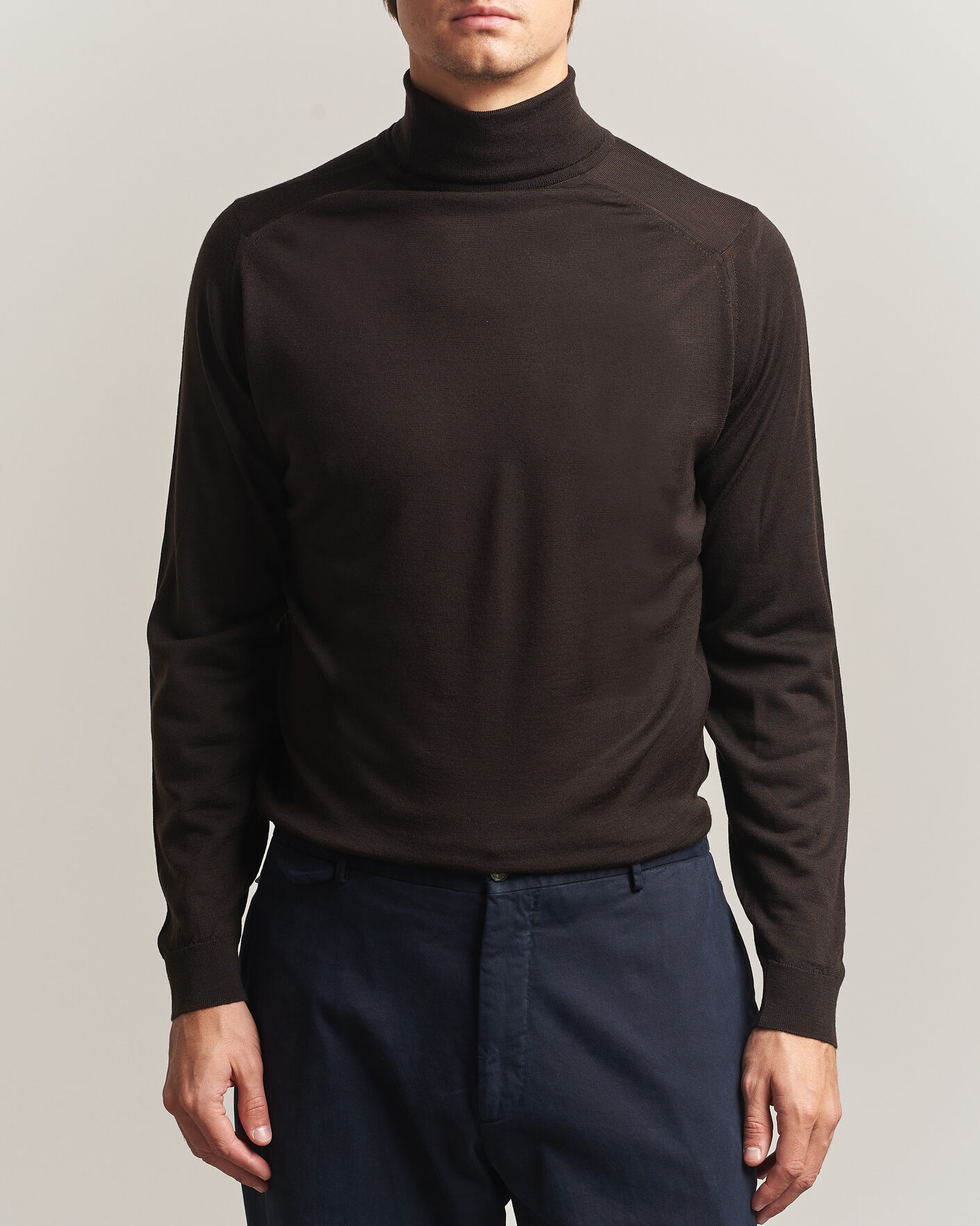 Hombres | Jerséis y prendas de punto | John Smedley | Cherwell Extra Fine Merino Rollneck Faulkner Brown