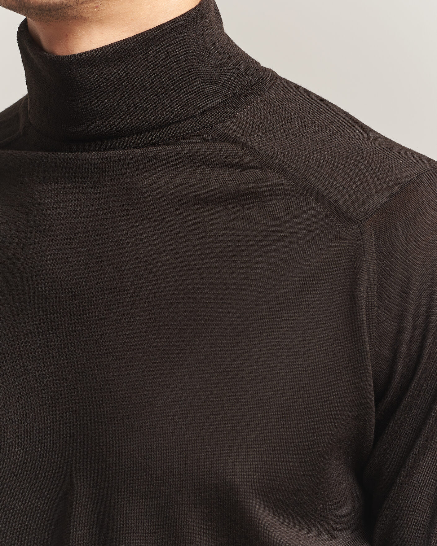Hombres | Jerséis y prendas de punto | John Smedley | Cherwell Extra Fine Merino Rollneck Faulkner Brown