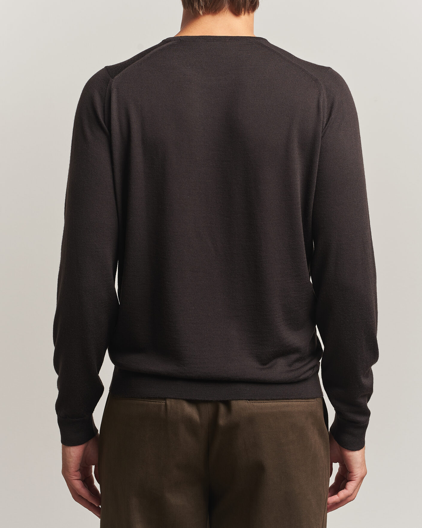 Hombres | Jerséis y prendas de punto | John Smedley | Lundy Extra Fine Merino Crew Neck Faulkner Brown