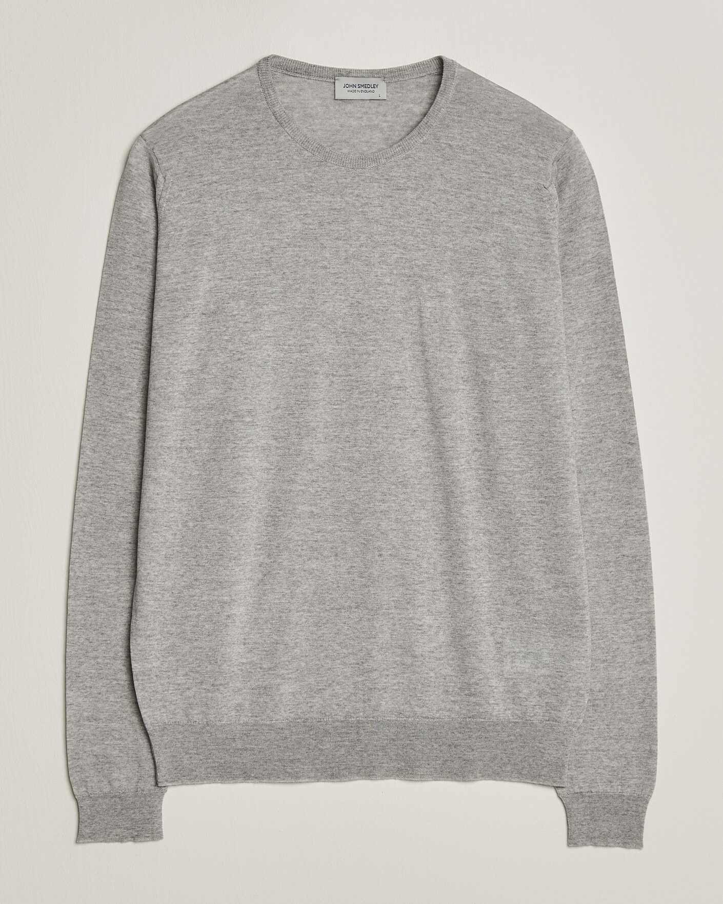 Hombres | Jerséis y prendas de punto | John Smedley | Lundy Extra Fine Merino Crew Neck Nimbus Grey