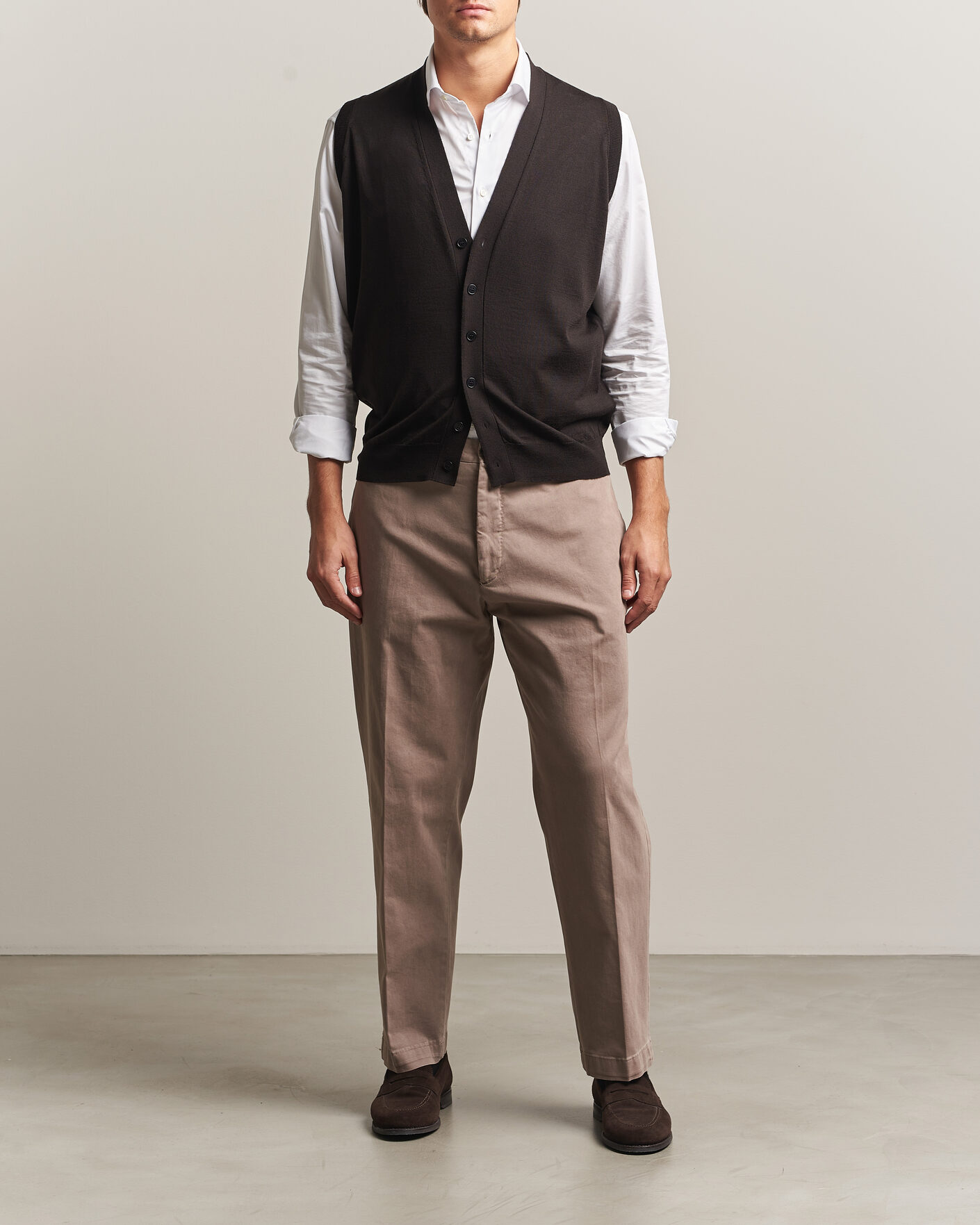 Hombres | Jerséis y prendas de punto | John Smedley | Bolton Extra Fine Merino Waistcoat Faulkner Brown