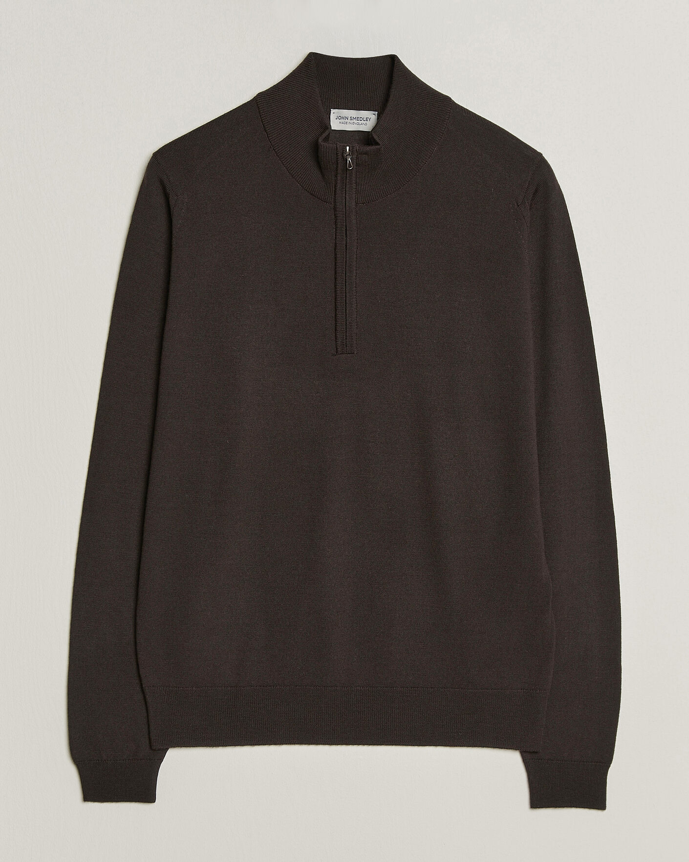Hombres | Jerséis y prendas de punto | John Smedley | Tapton Extra Fine Merino Half Zip Faulkner Brown