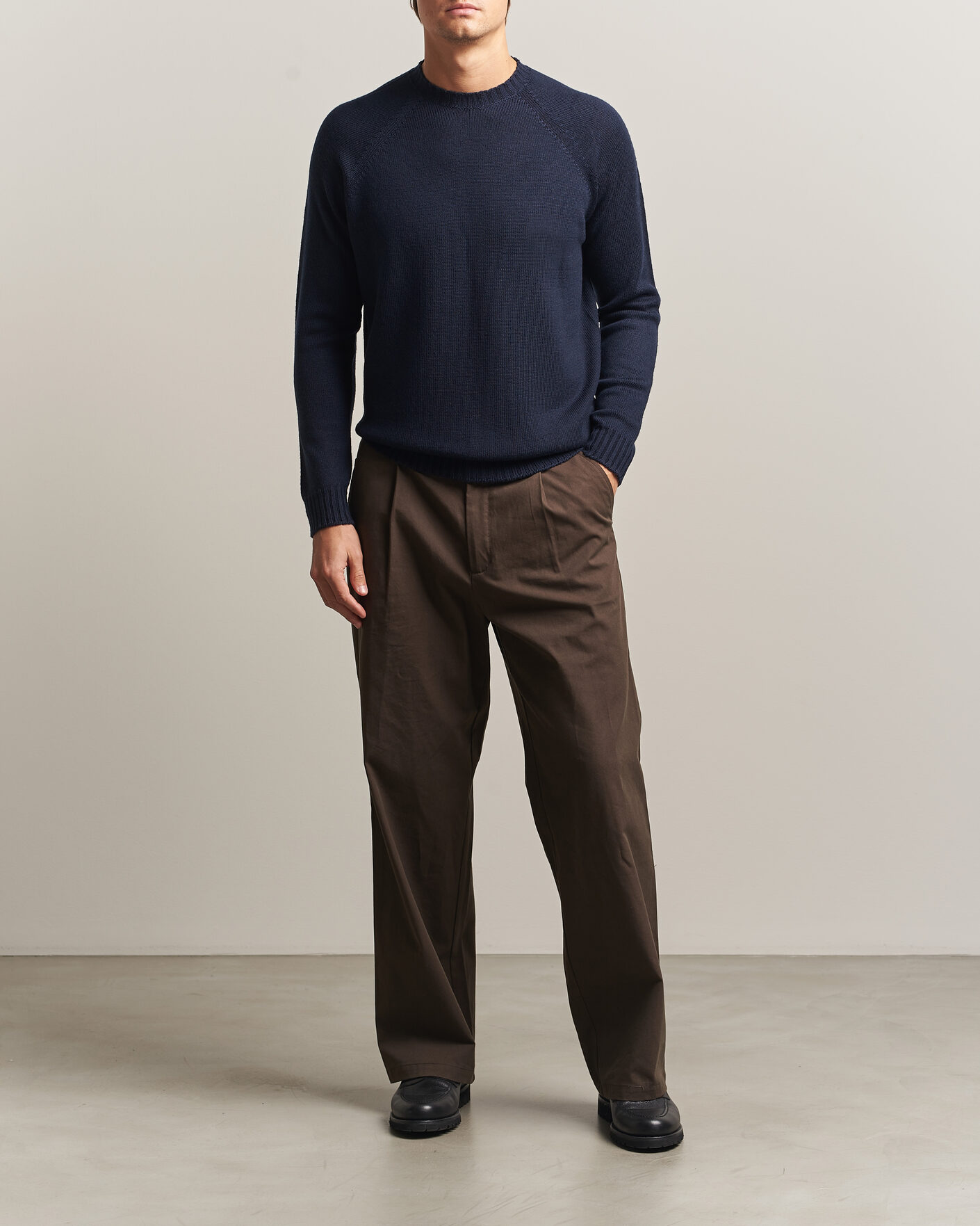 Hombres | Jerséis y prendas de punto | John Smedley | Denver Extra Fine Merino Crew Neck Midnight